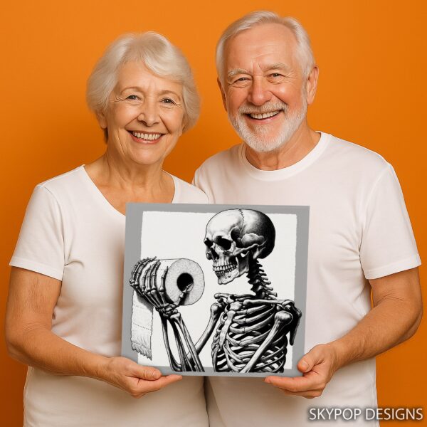Skeleton Toilet Paper Art