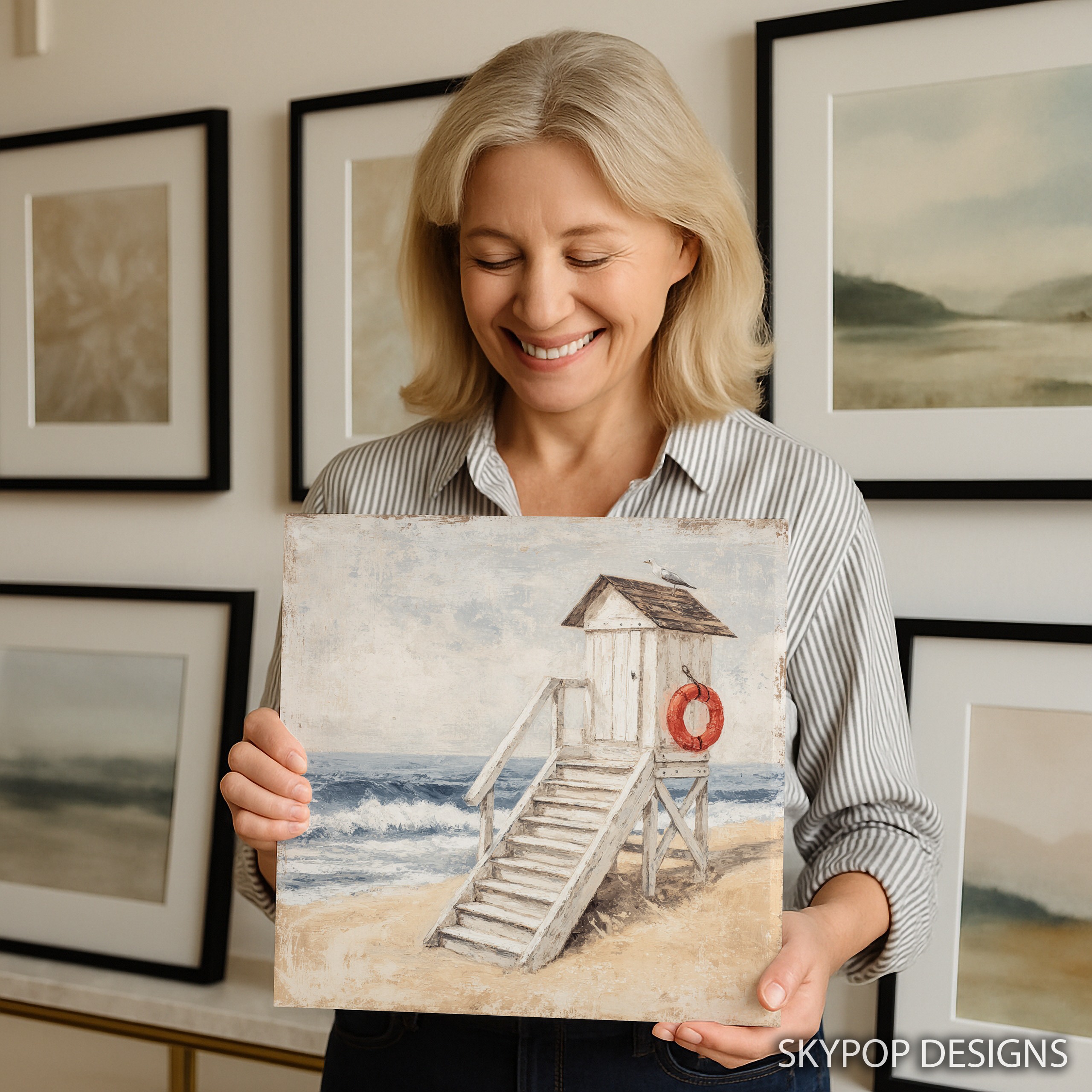 9.jpg Seagull Beach Lifeguard Stand Art