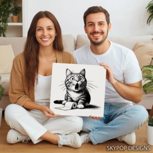 Cat Toilet Paper Disaster Art