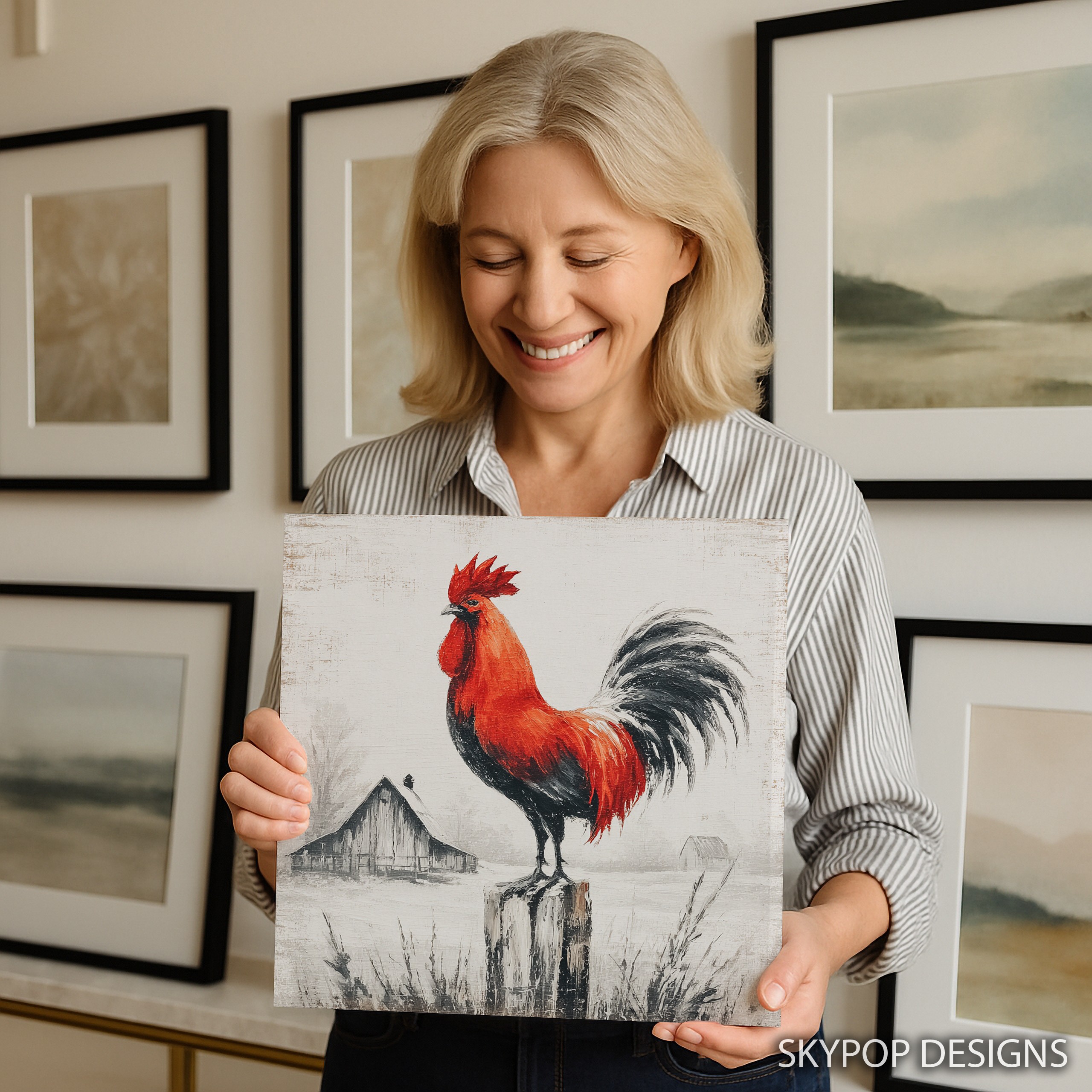 9.jpg Red Rooster Art