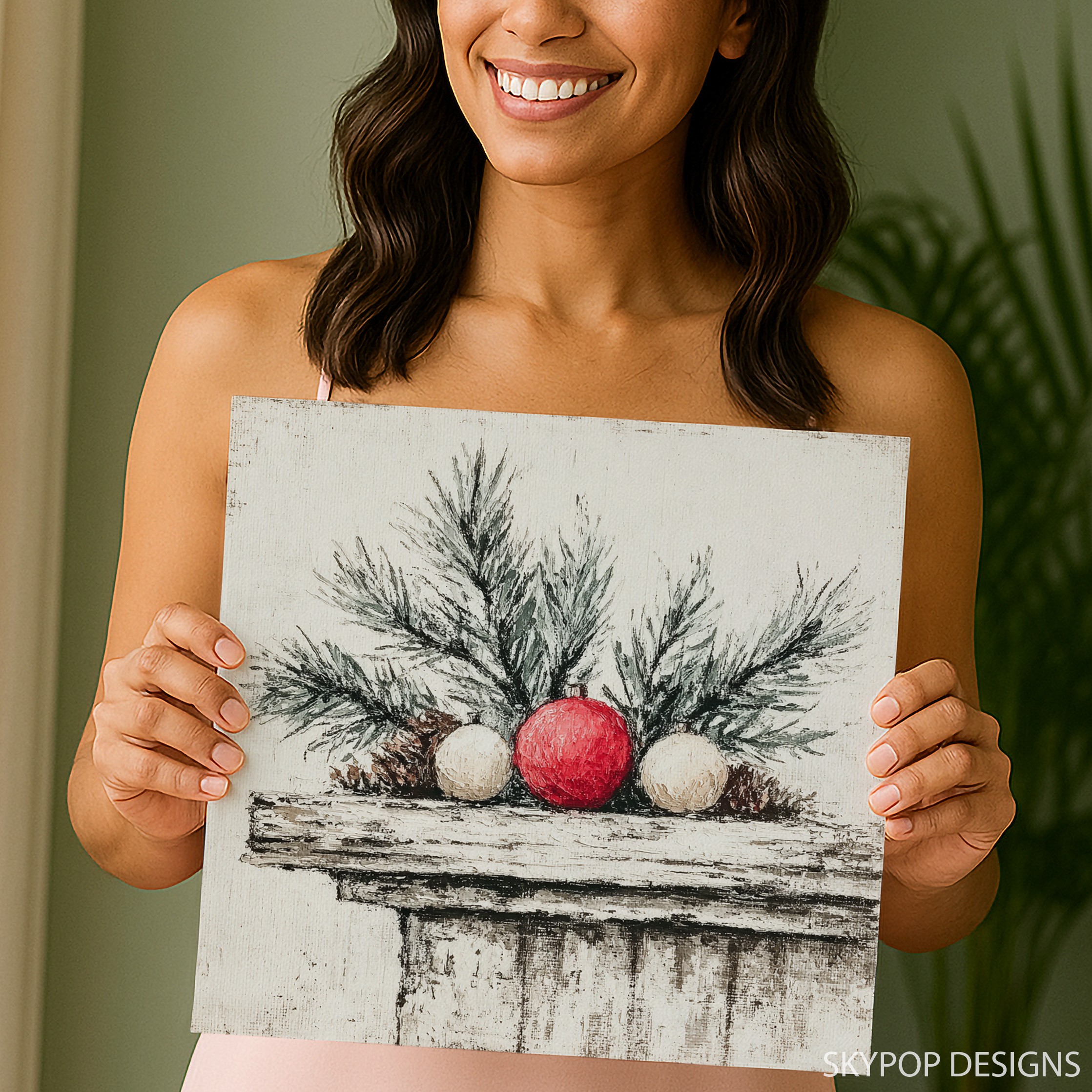 9.jpg Rustic Christmas Ornament Art