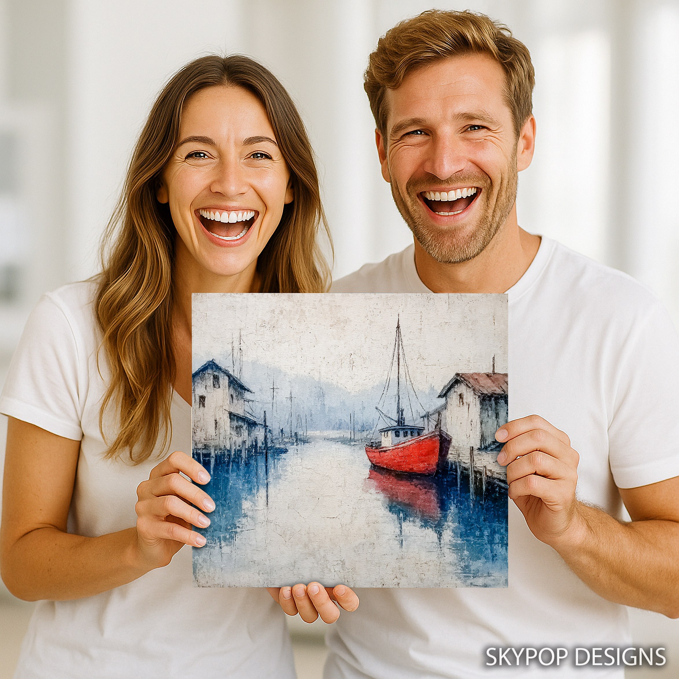 9.jpg Harbor Fishing Boat Art