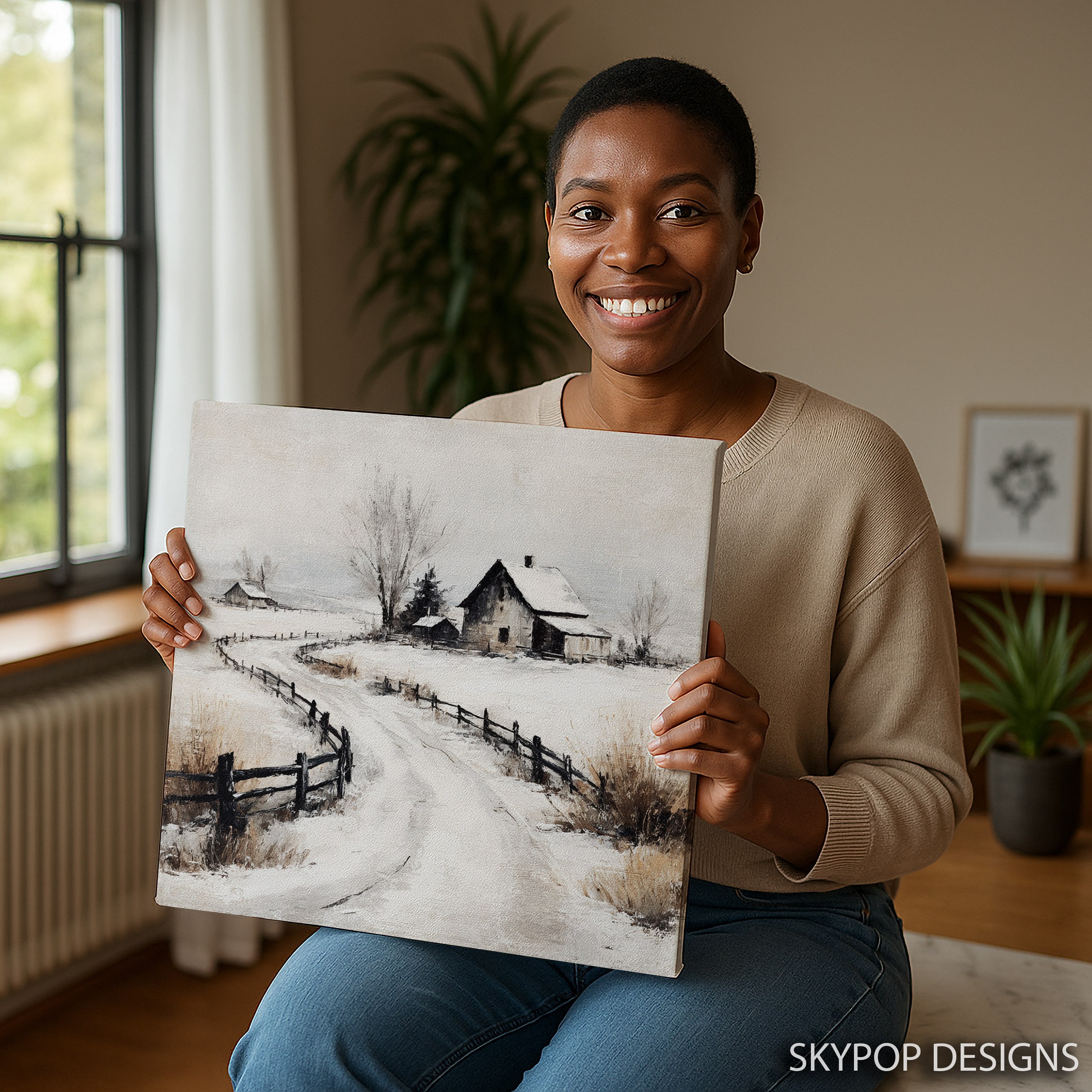 9.jpg Winter Farm Art