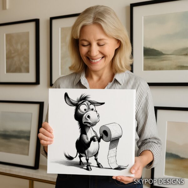 Donkey Toilet Paper Art