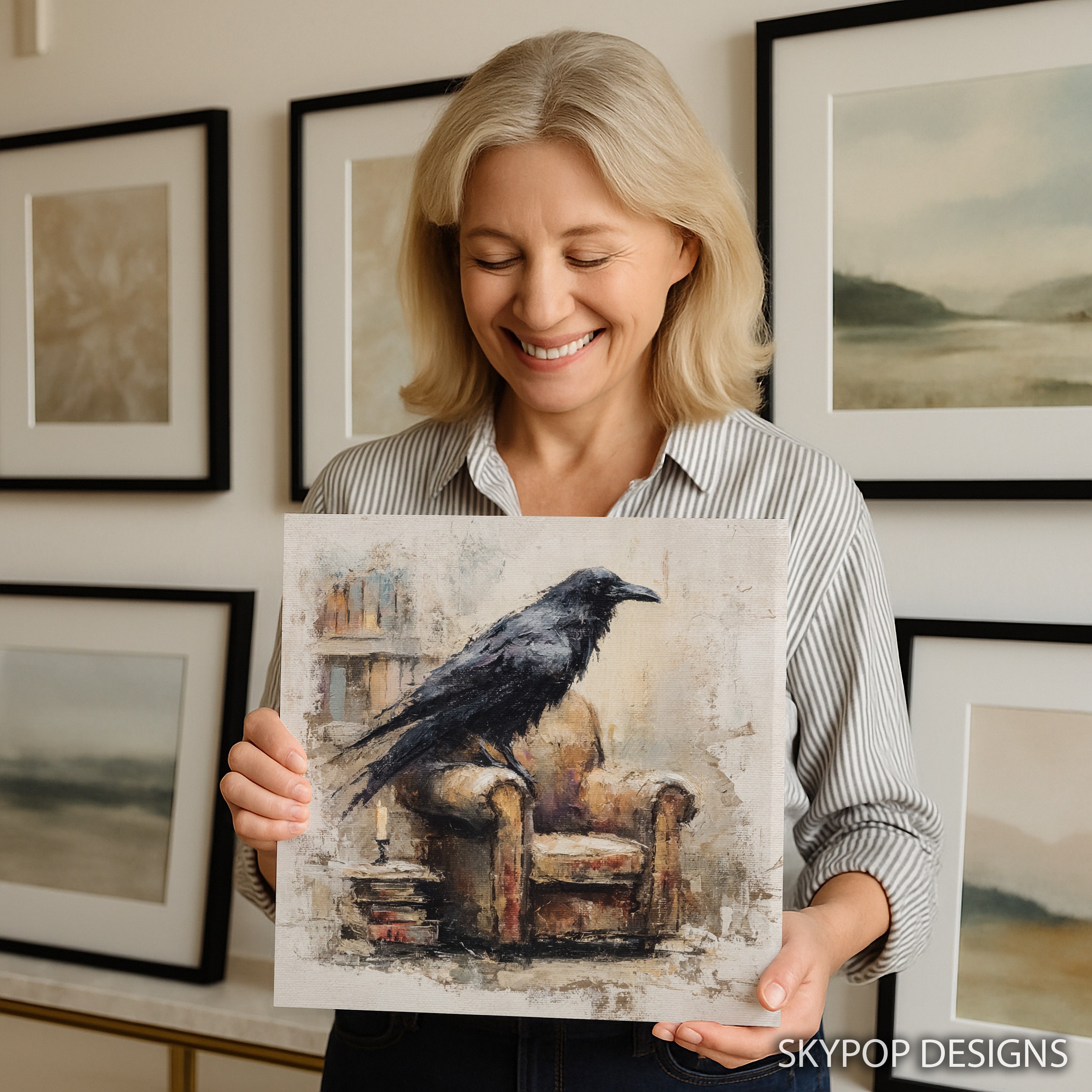 9.jpg Raven Armchair Art