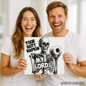 Skeleton Toilet Paper Lord Art