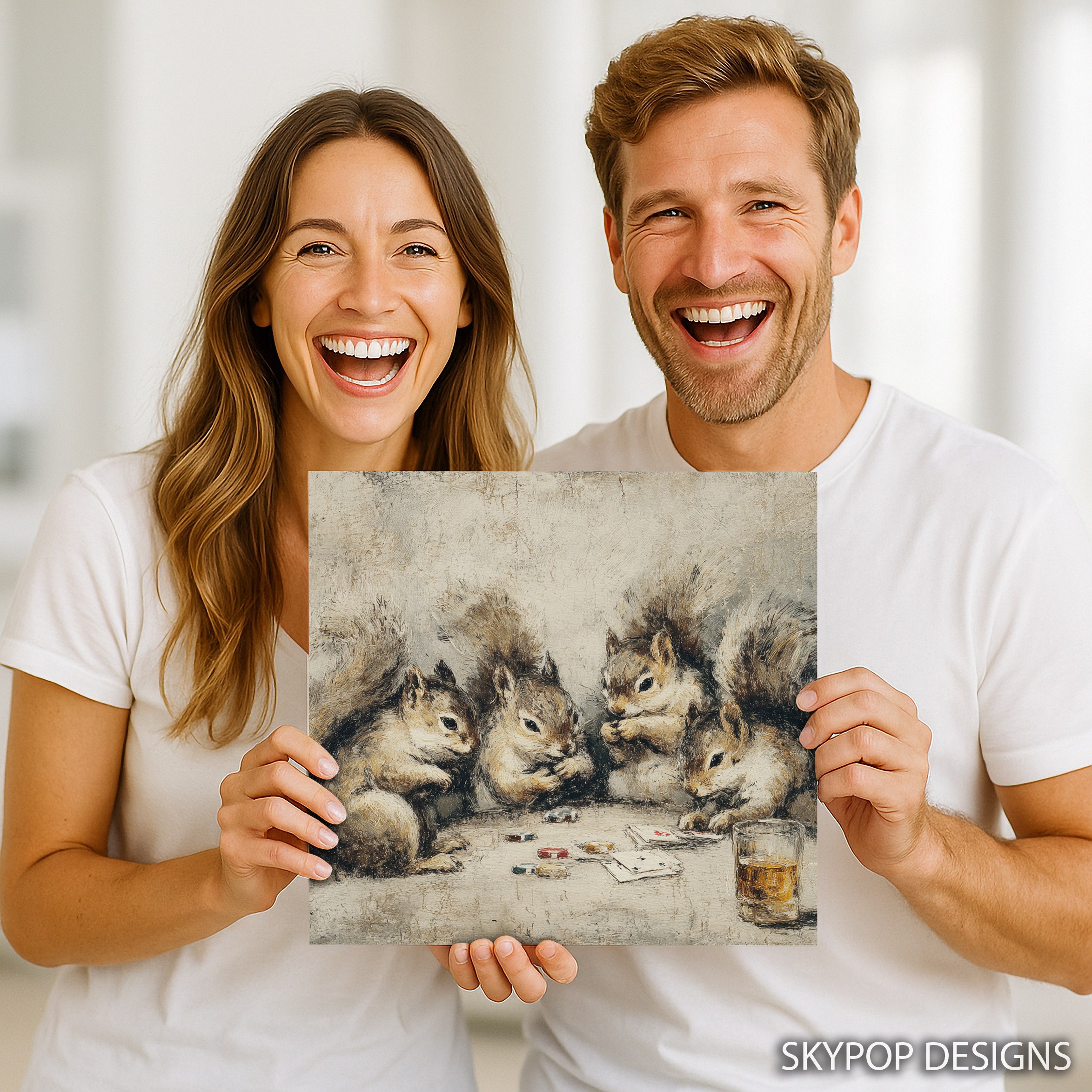 9.jpg Squirrel Poker Night Art