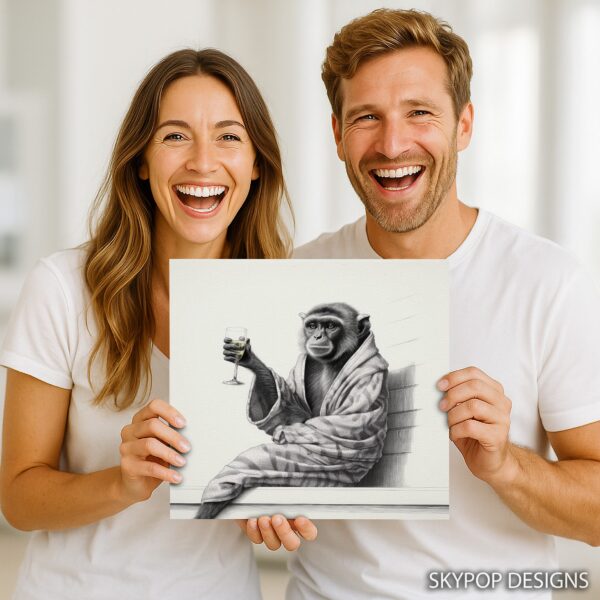 Monkey Champagne Art