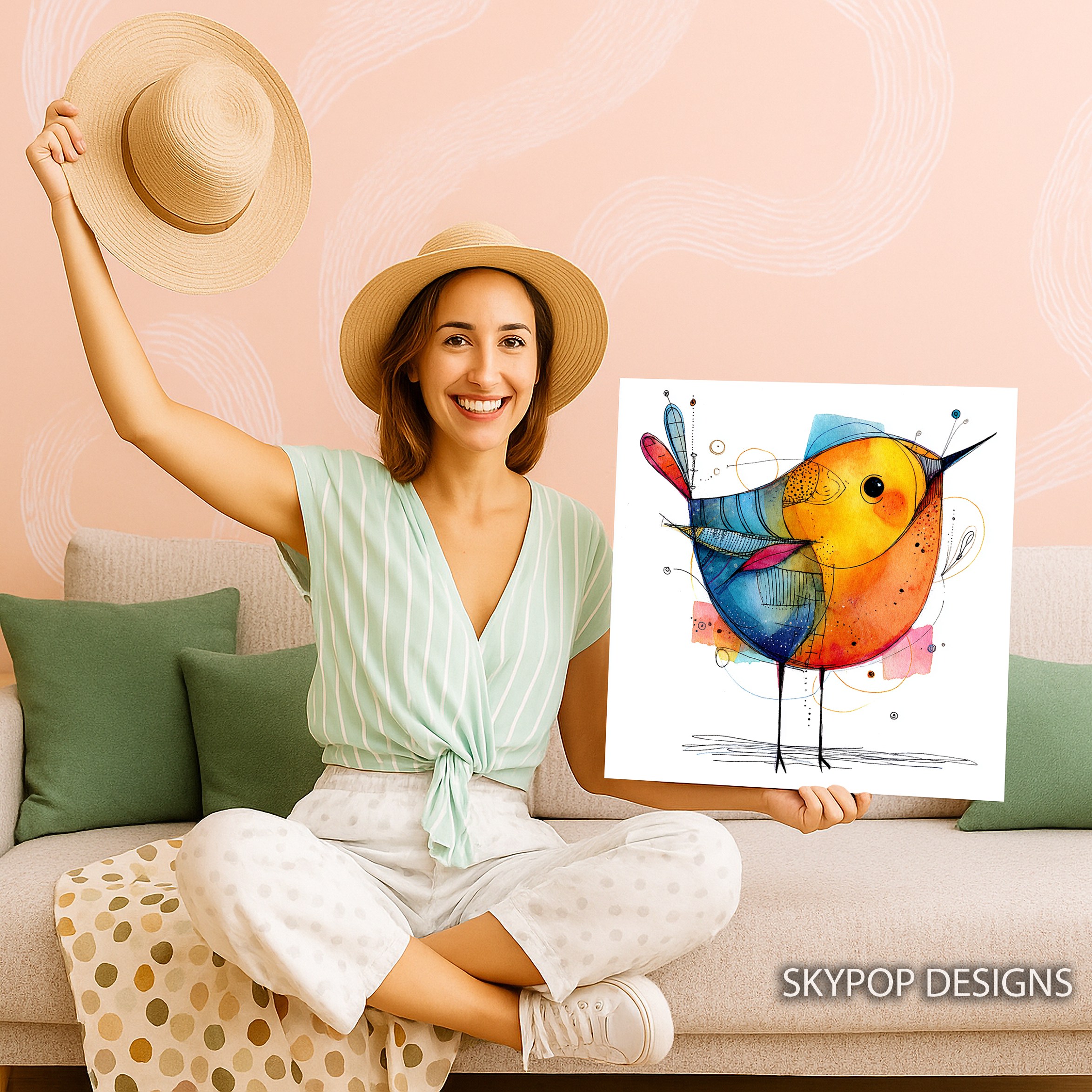 9.jpg Colorful Bird Art