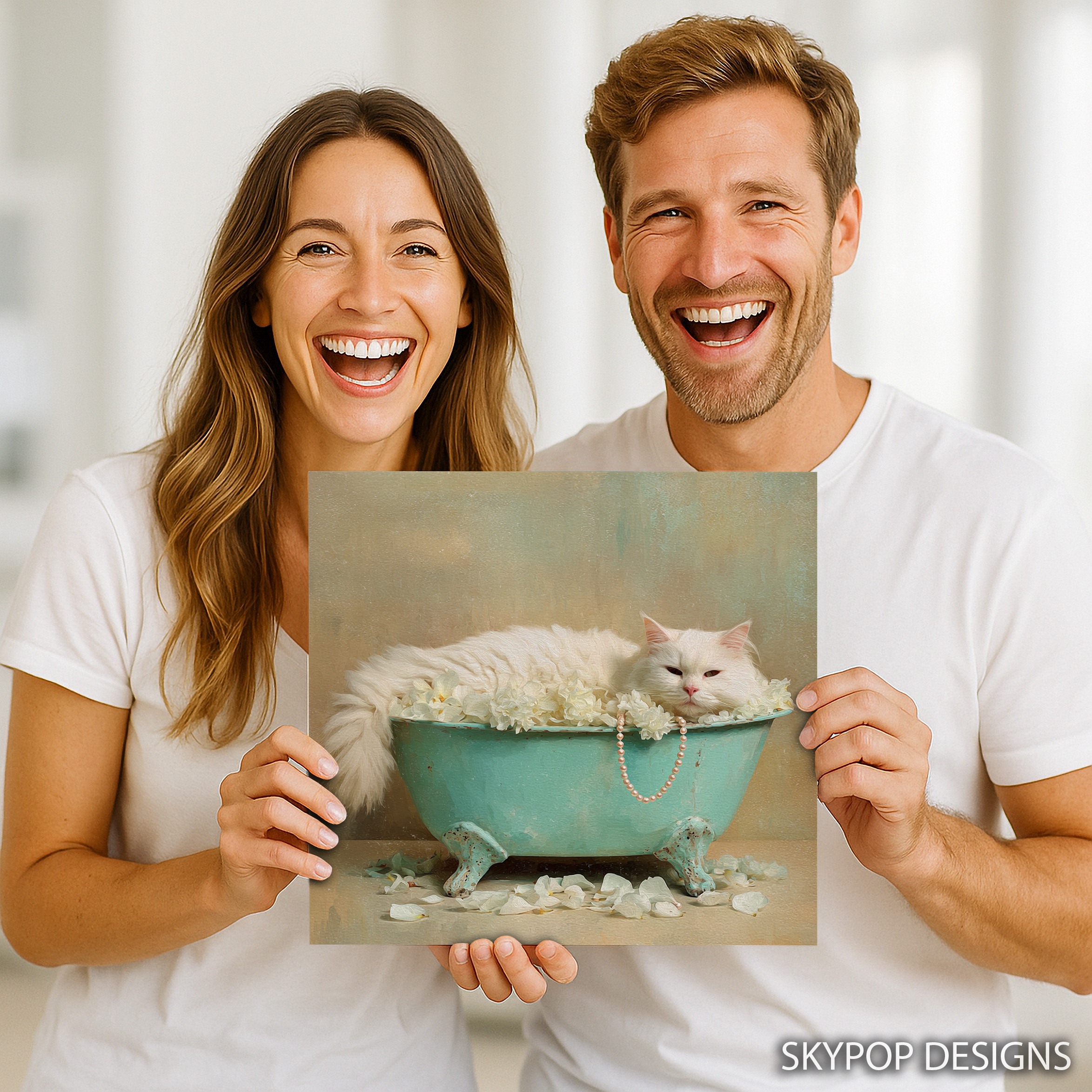 9.jpg Cat Bath Floral Art
