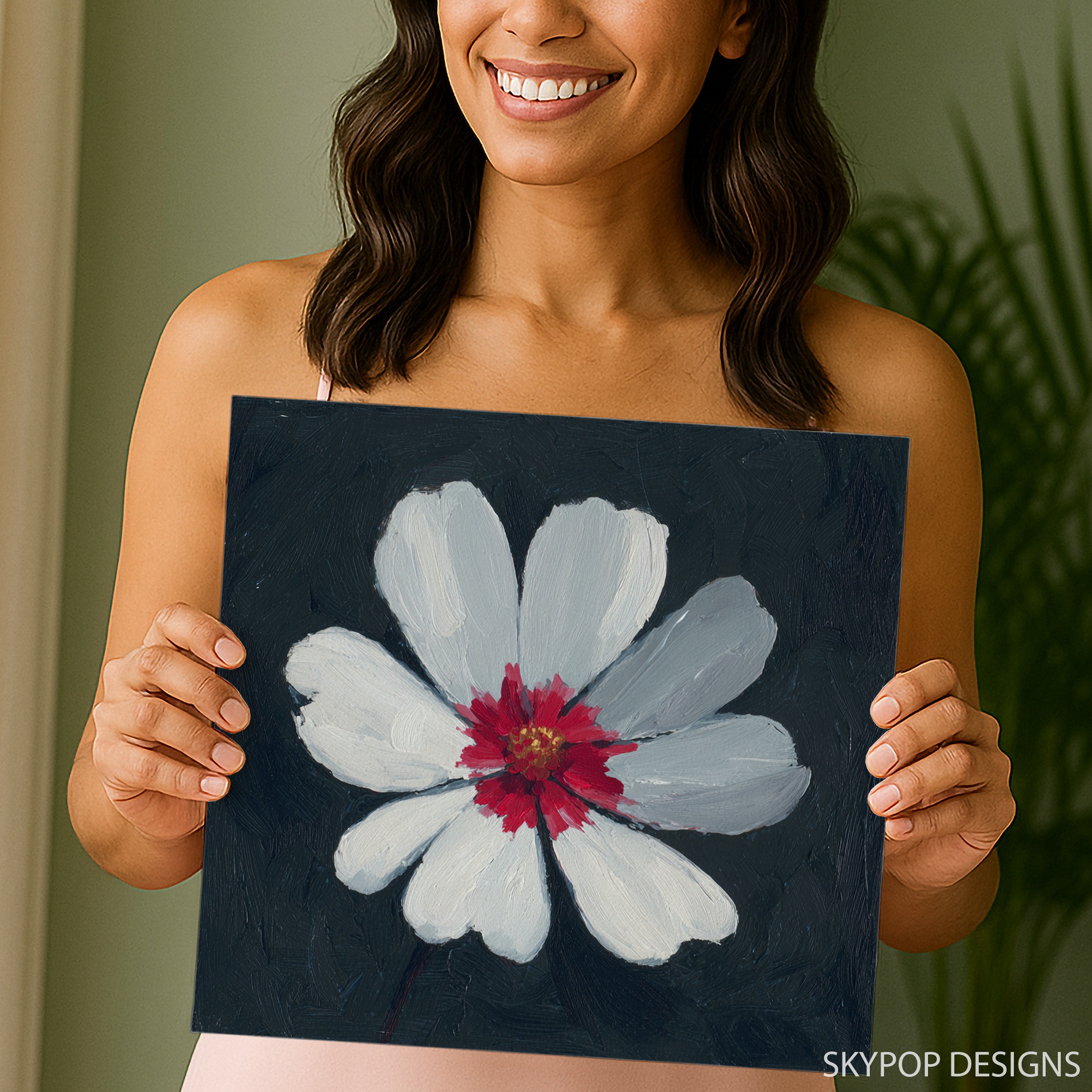 9.jpg White Cosmos Flower Art