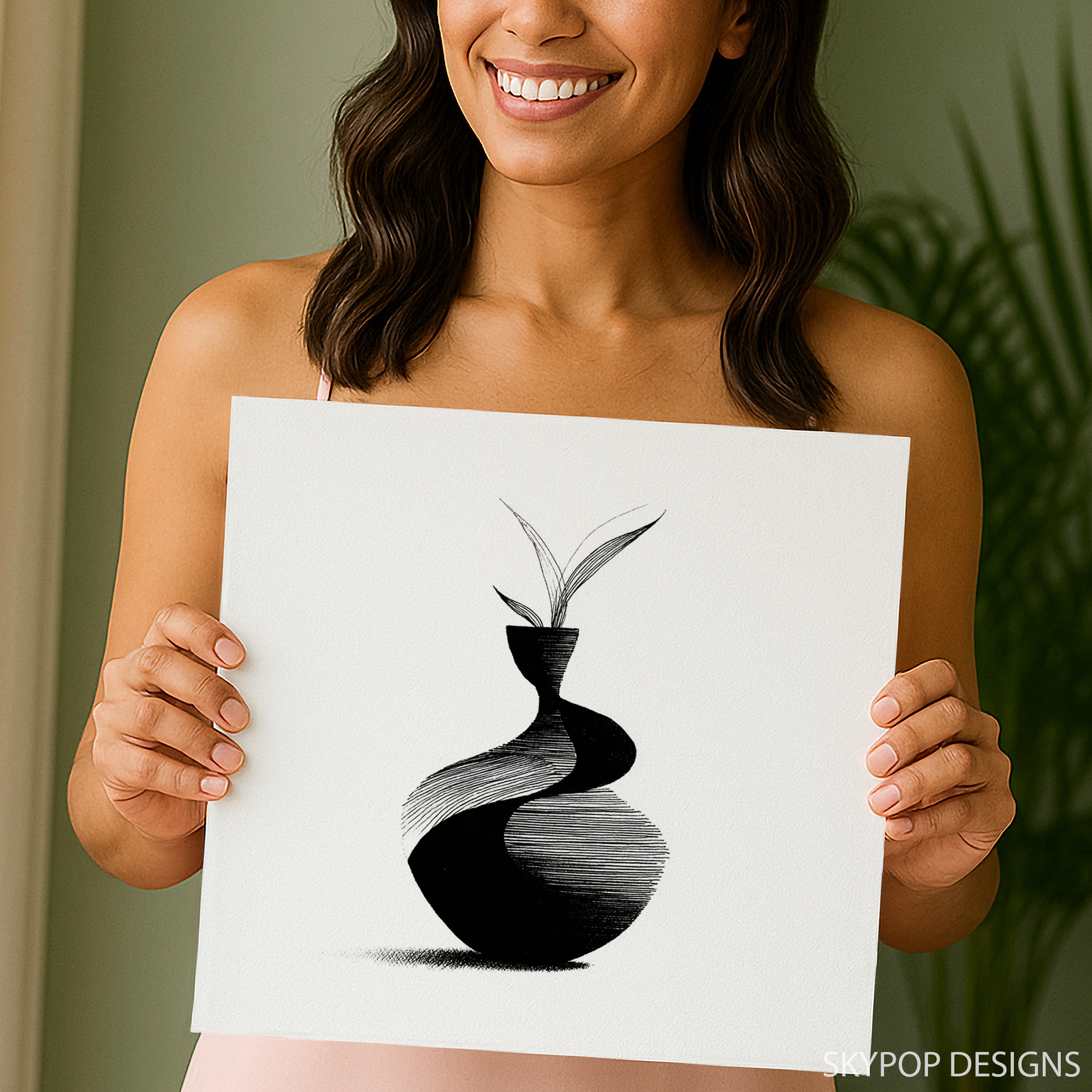 9.jpg Elegant Vase Plant Art