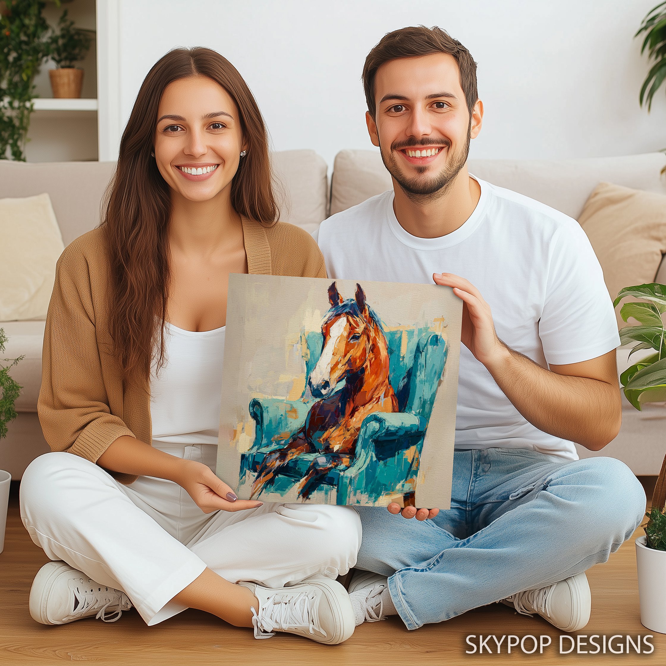 9.jpg Horse in Armchair Art