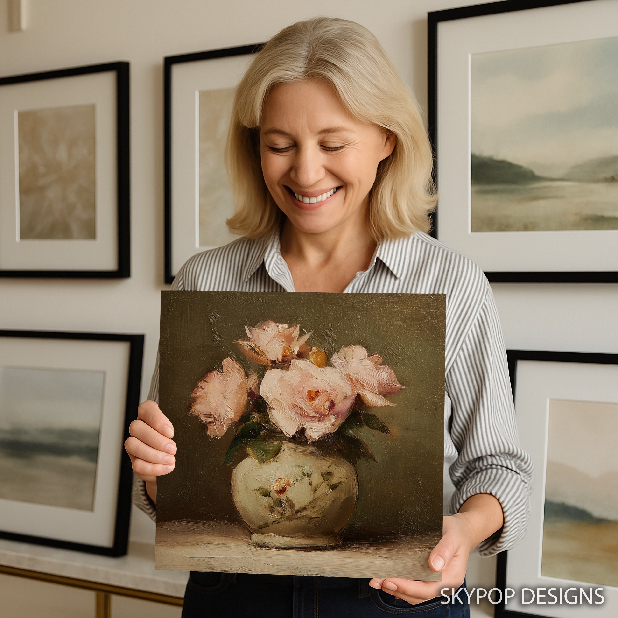 9.jpg Pink Roses Art