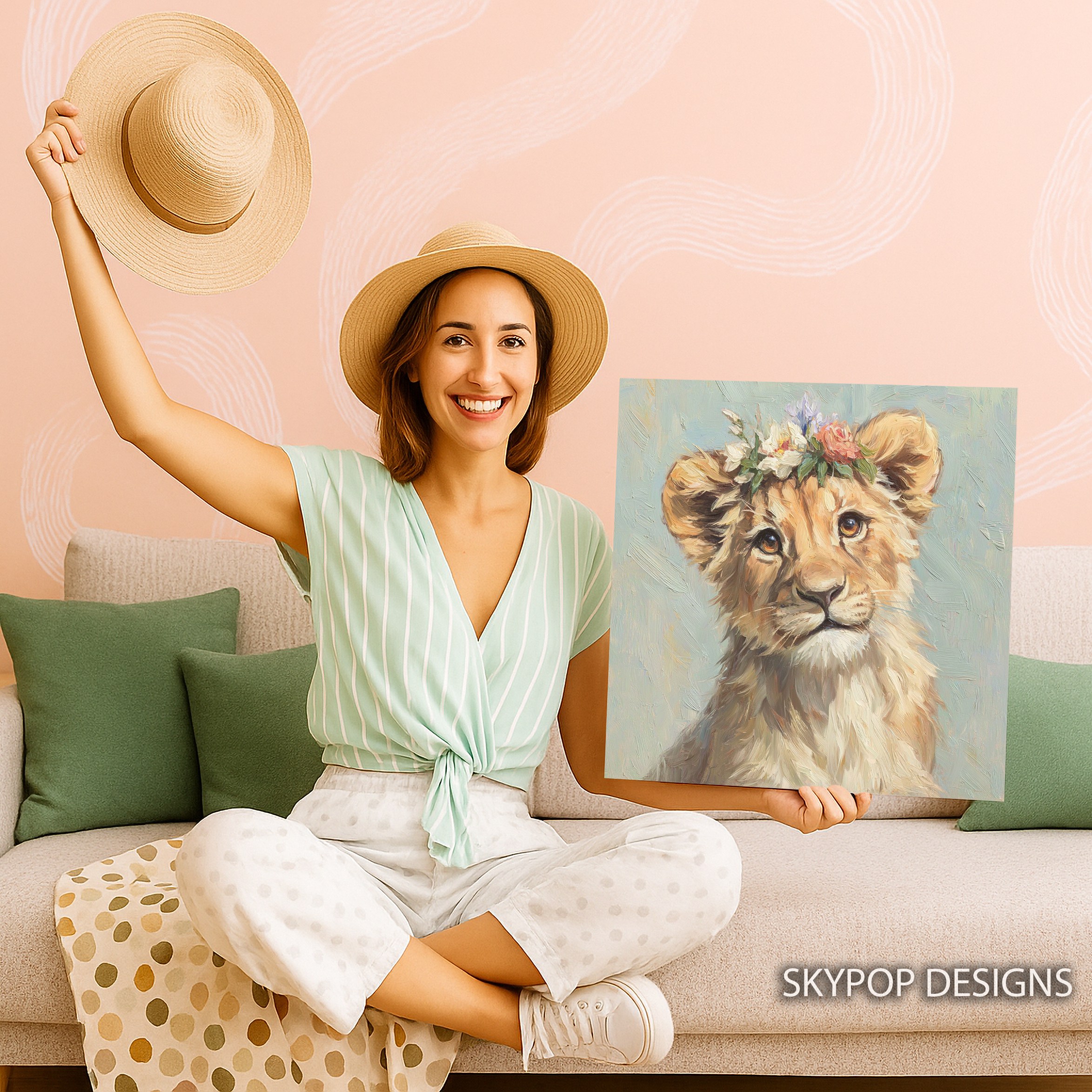 9.jpg Lion Flower Crown Art