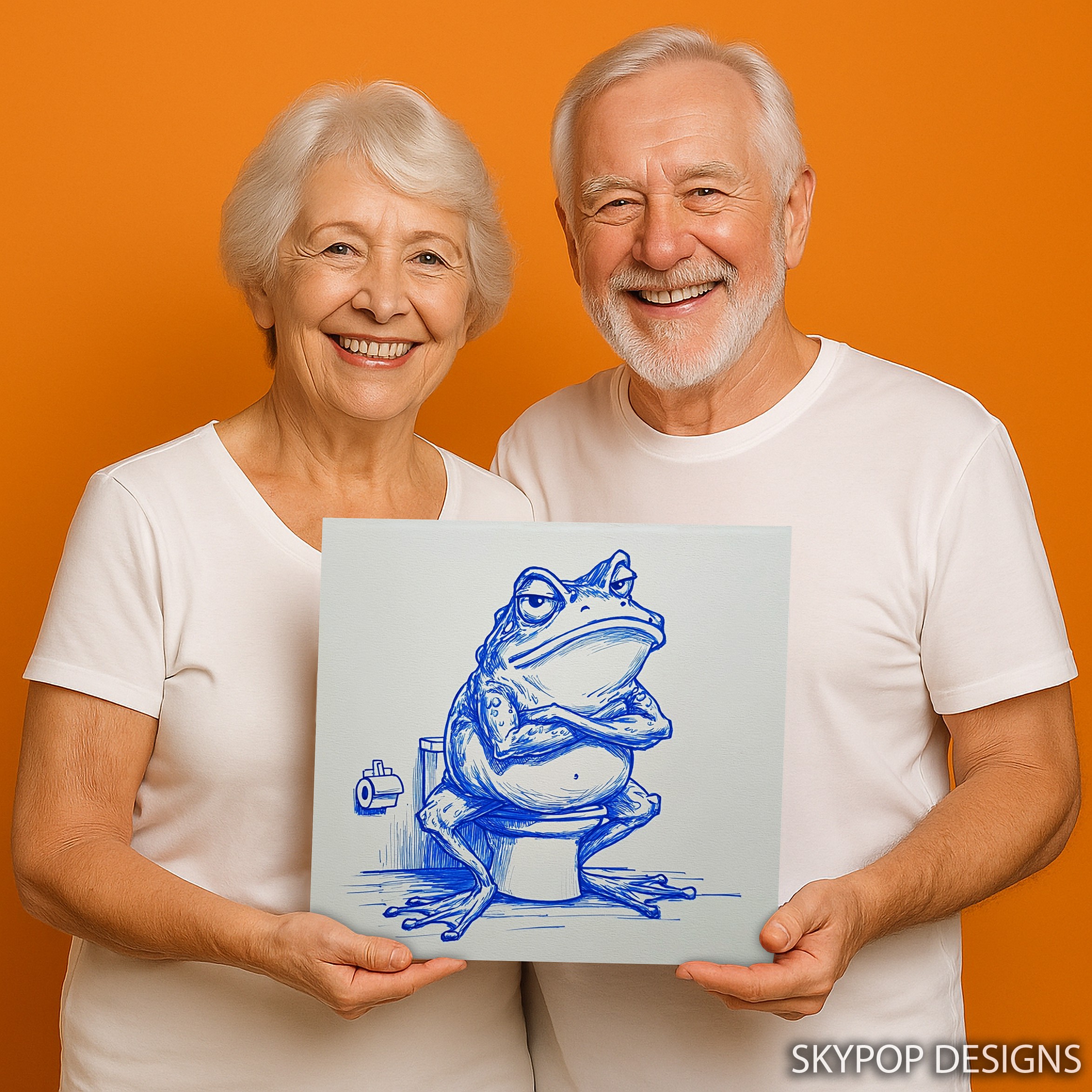 9.jpg Frog Toilet Art