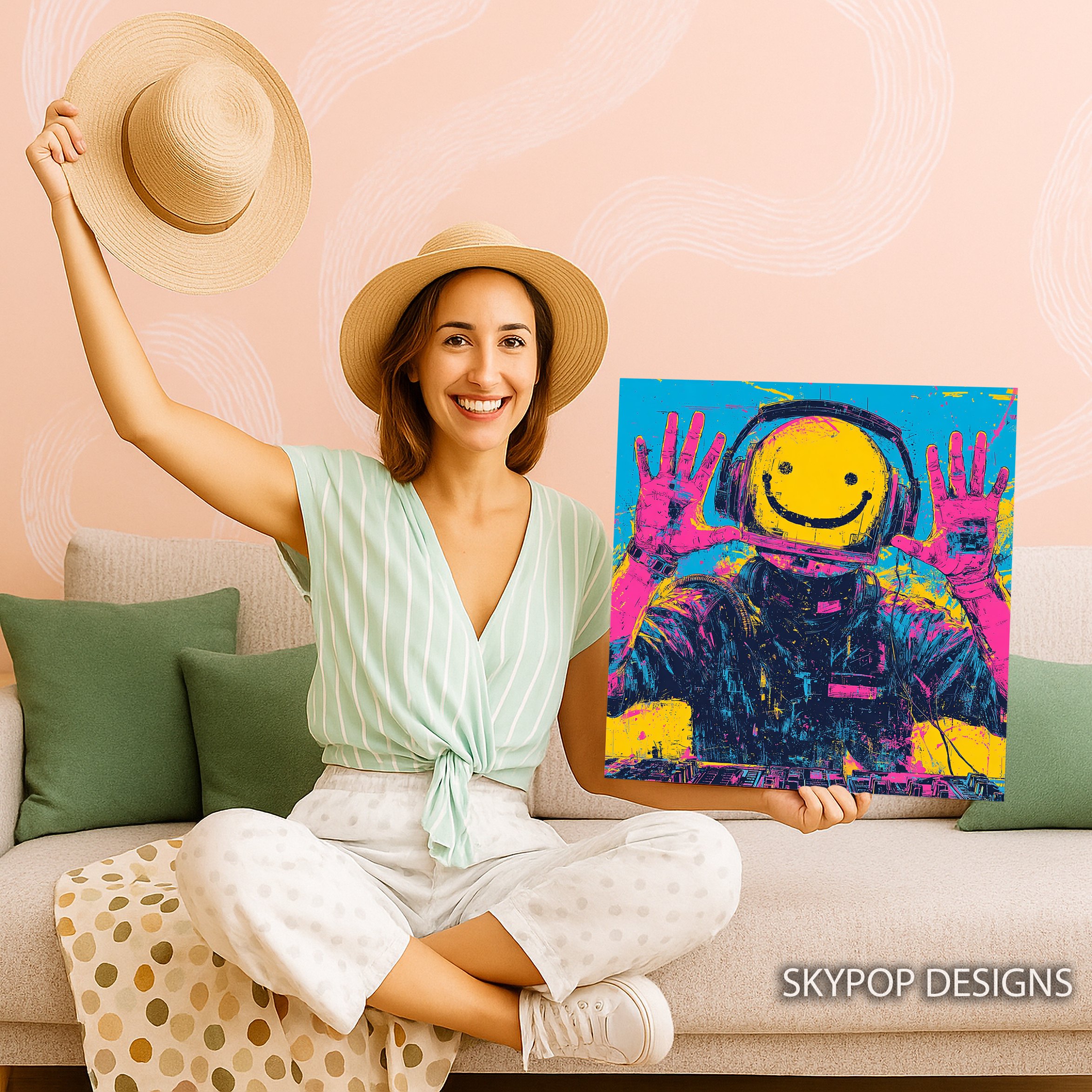 9.jpg Happy Astronaut DJ Art