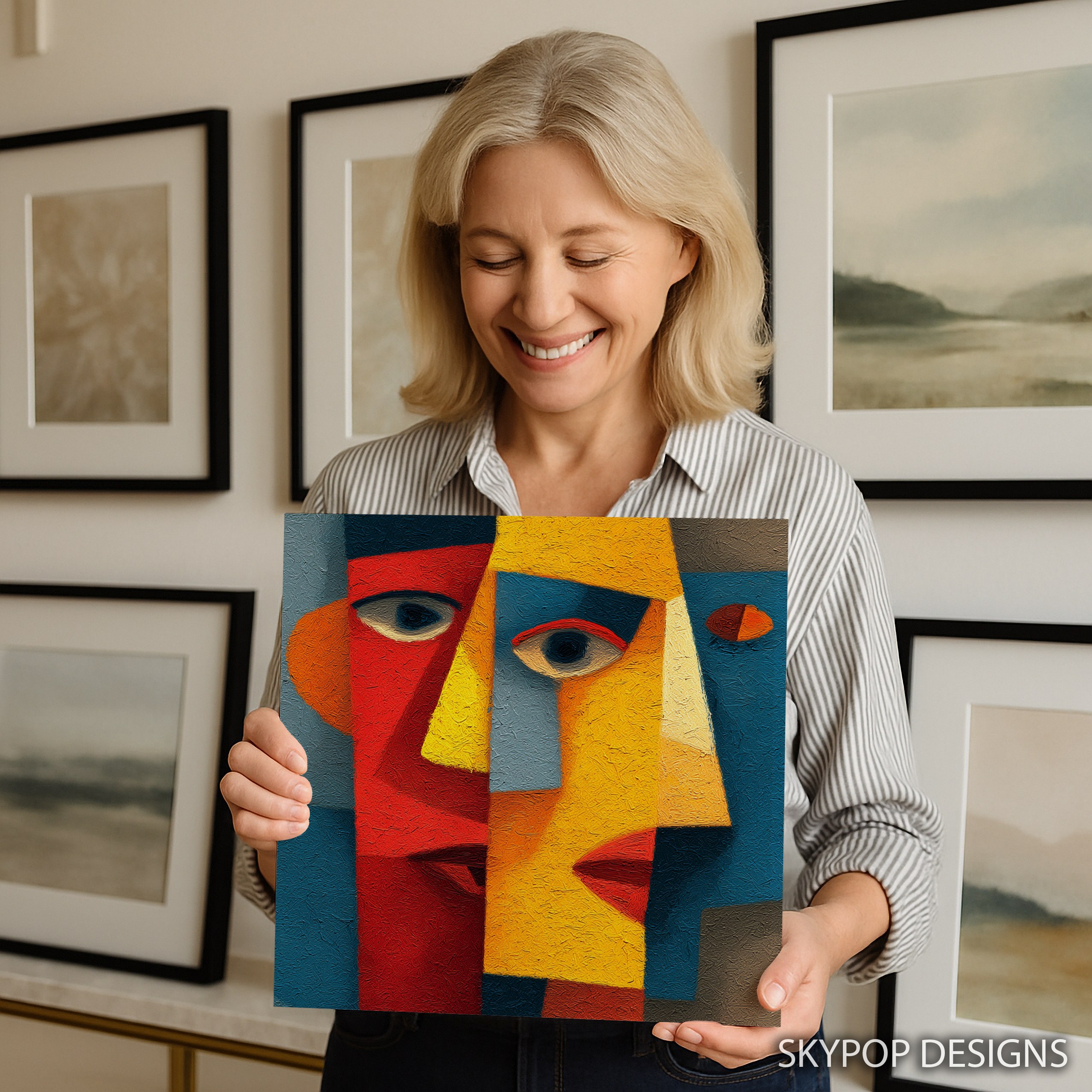 9.jpg Cubist Faces Art