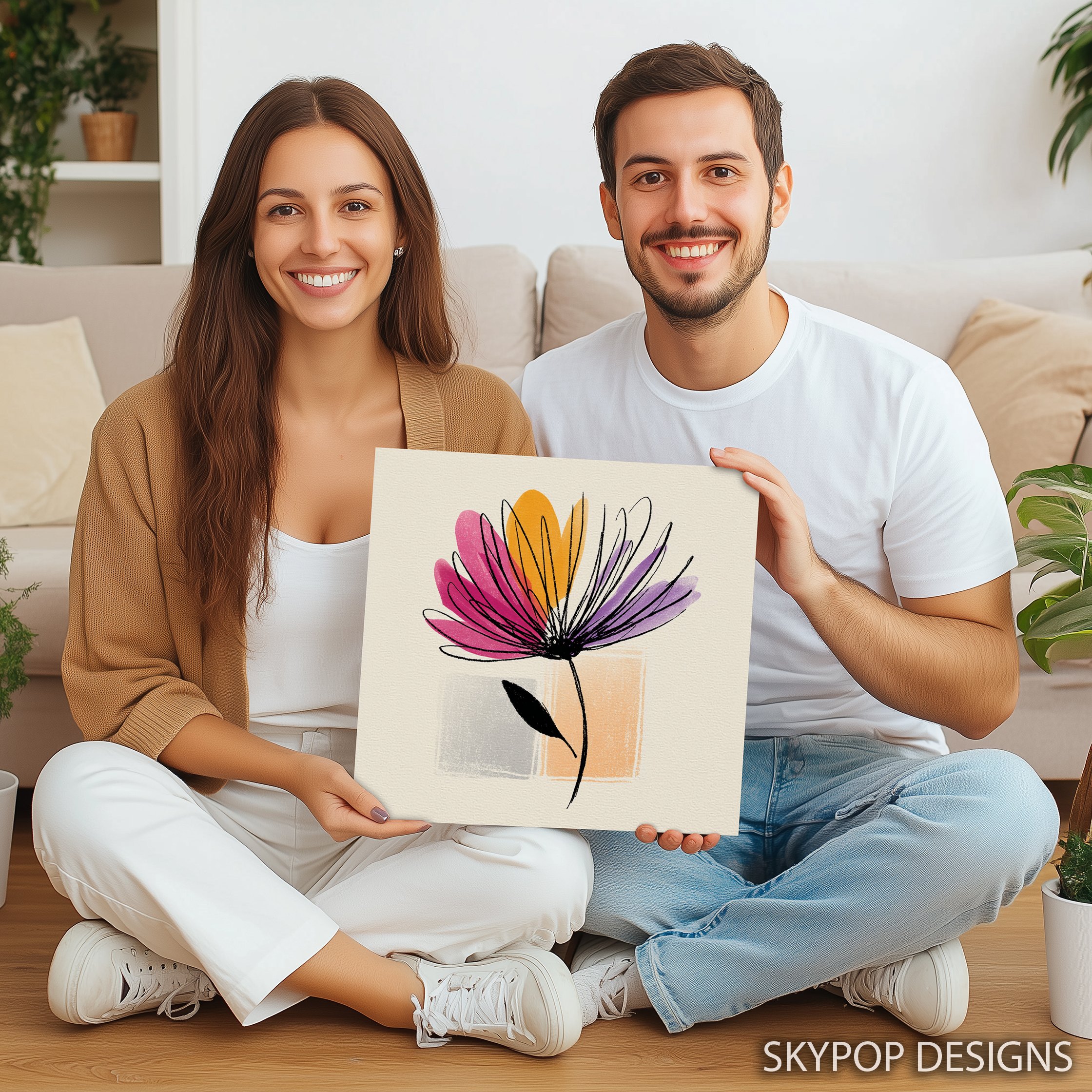 9.jpg Vibrant Flower Sketch Art