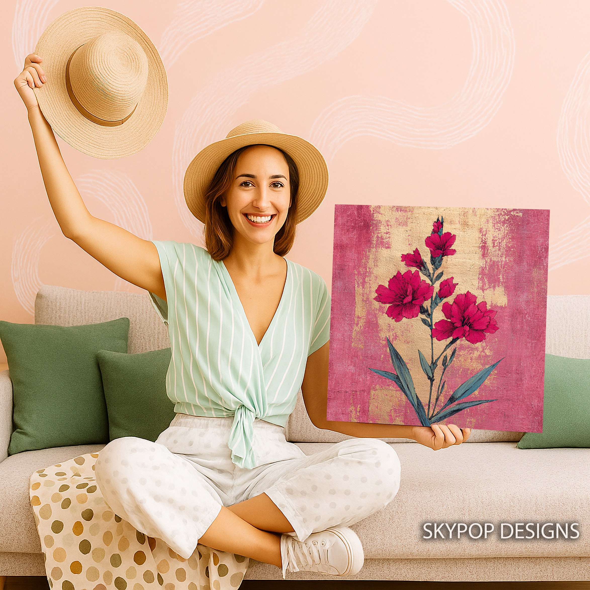 9.jpg Vintage Red Carnation Art
