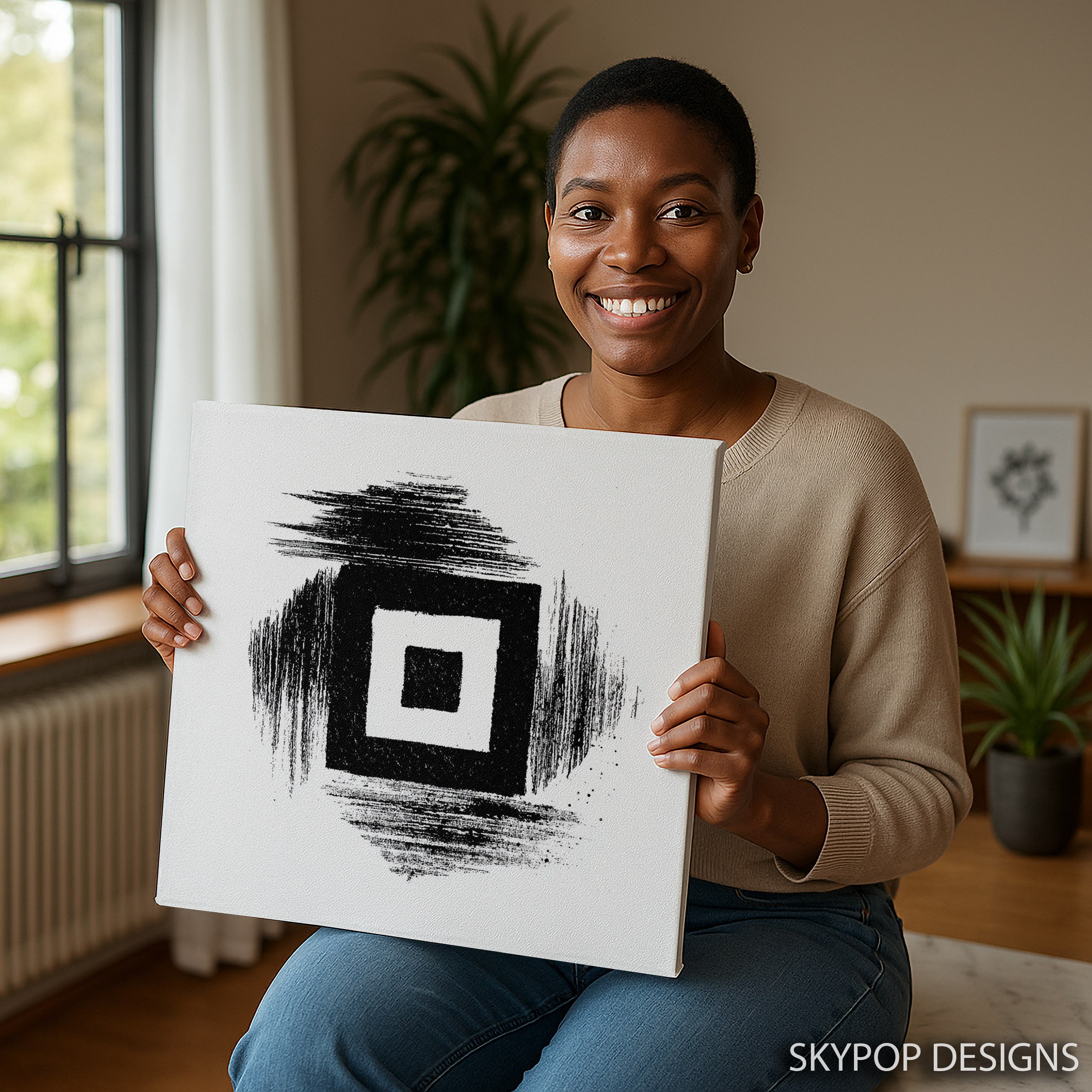 9.jpg Geometric Contrast Square Art