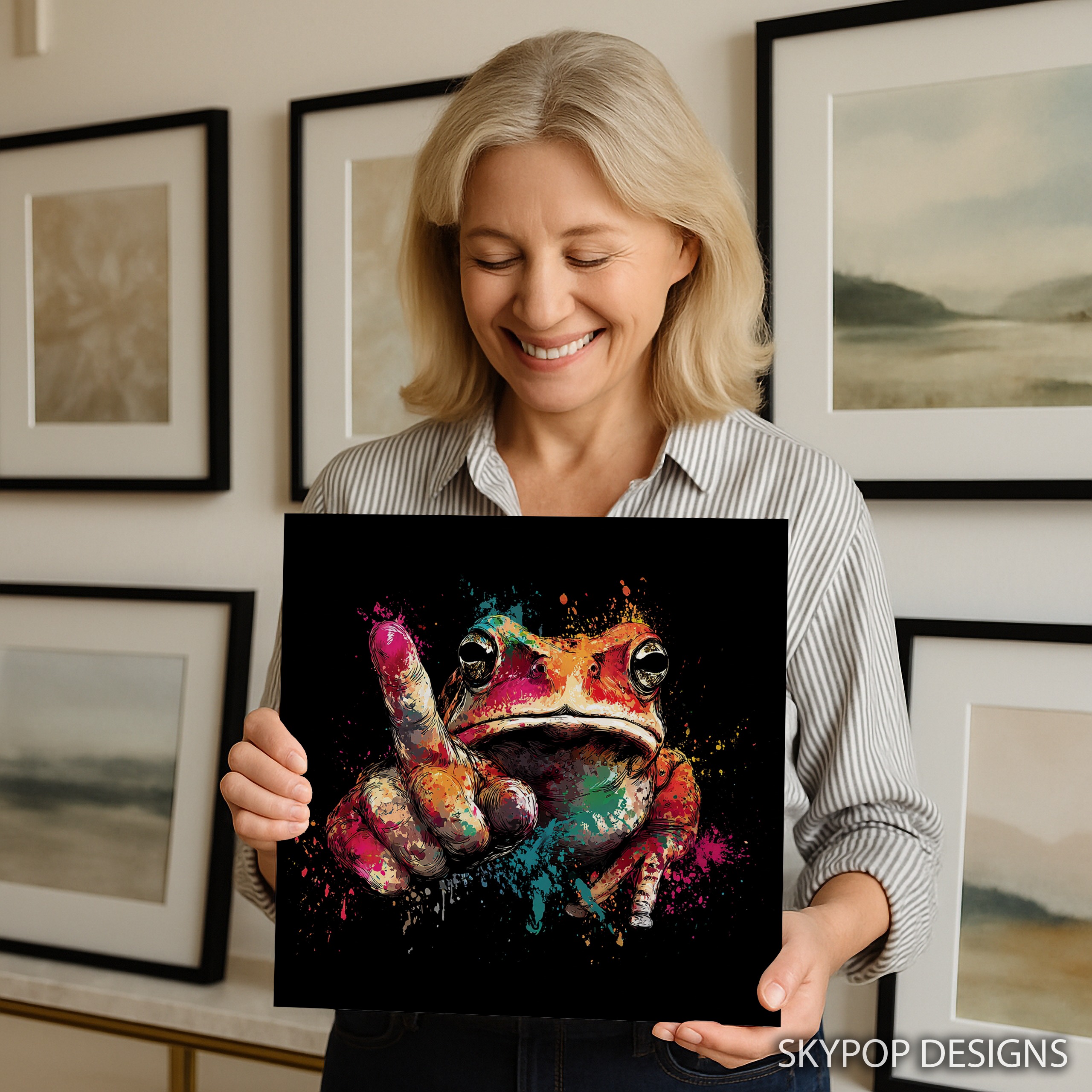9.jpg Colorful Frog Art