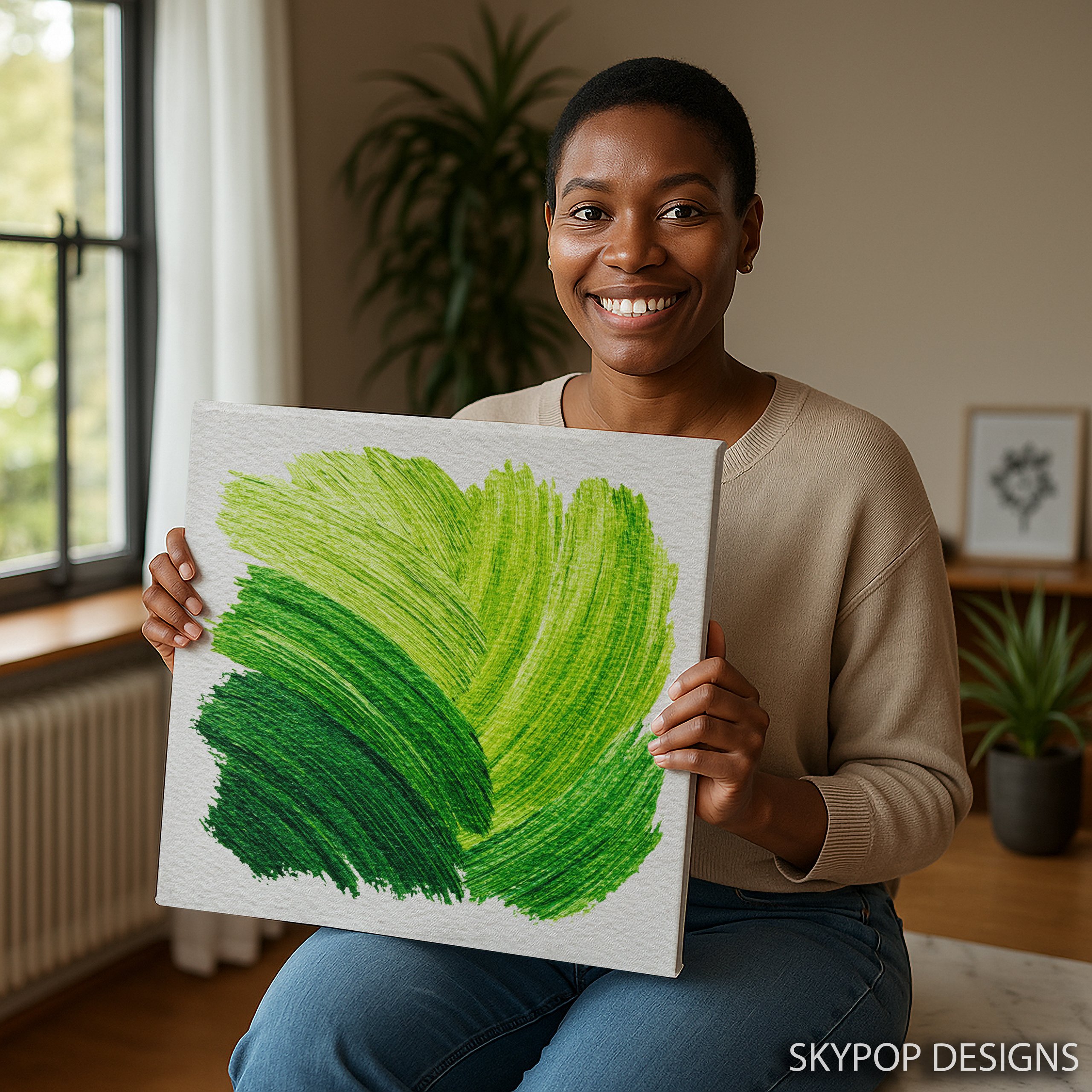 9.jpg Green Brushstroke Art