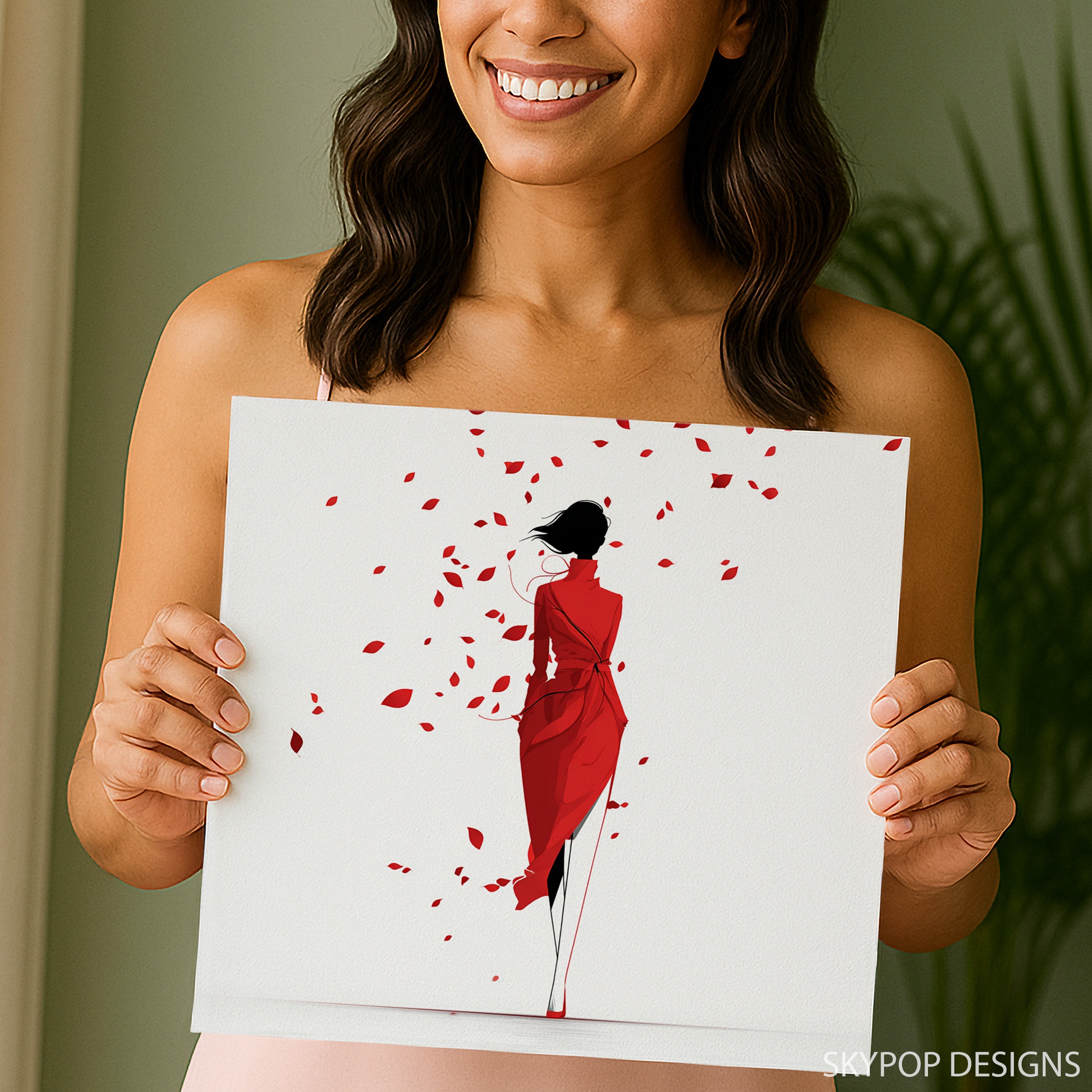9.jpg Red Dress Silhouette Art