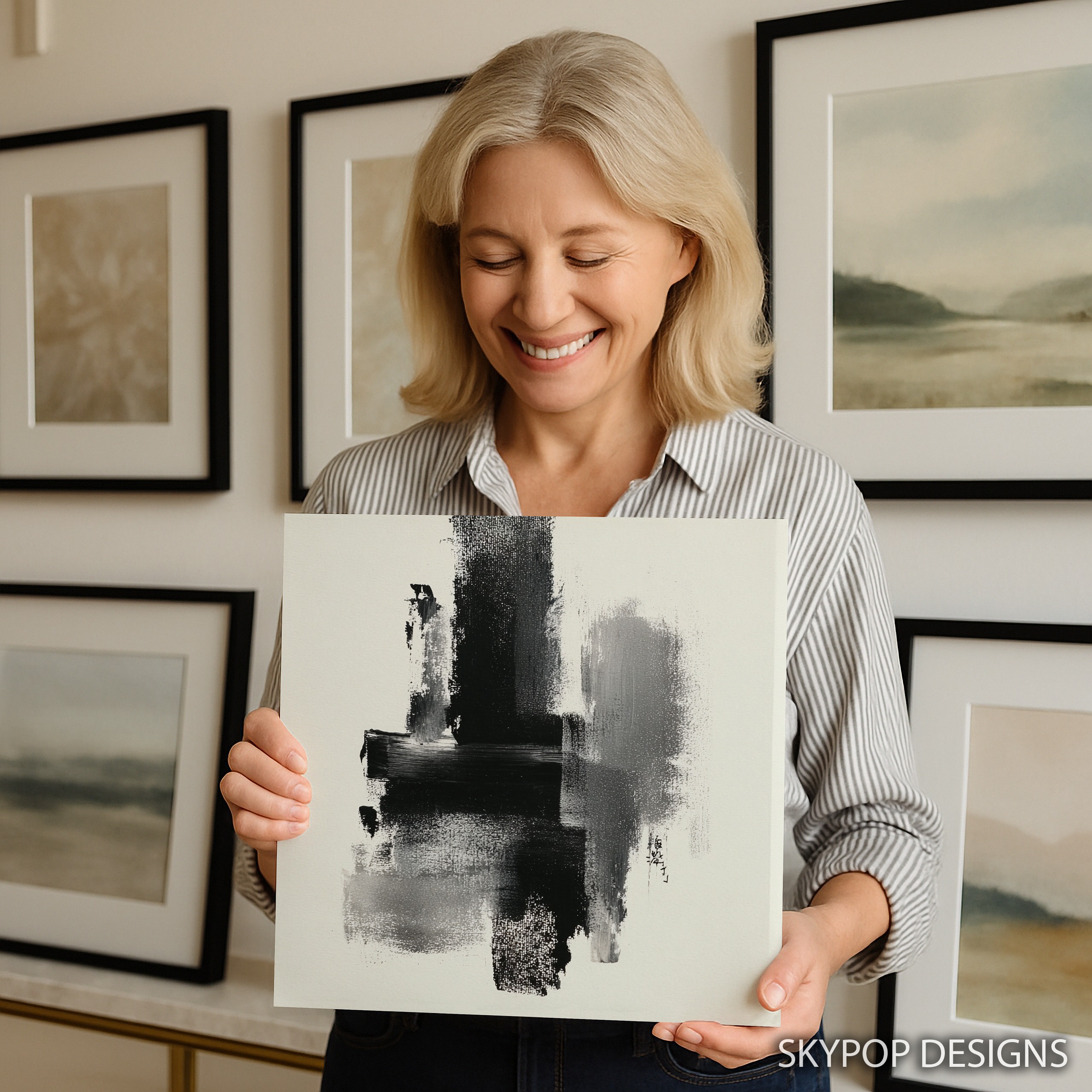 9.jpg Monochrome Brushstroke Art