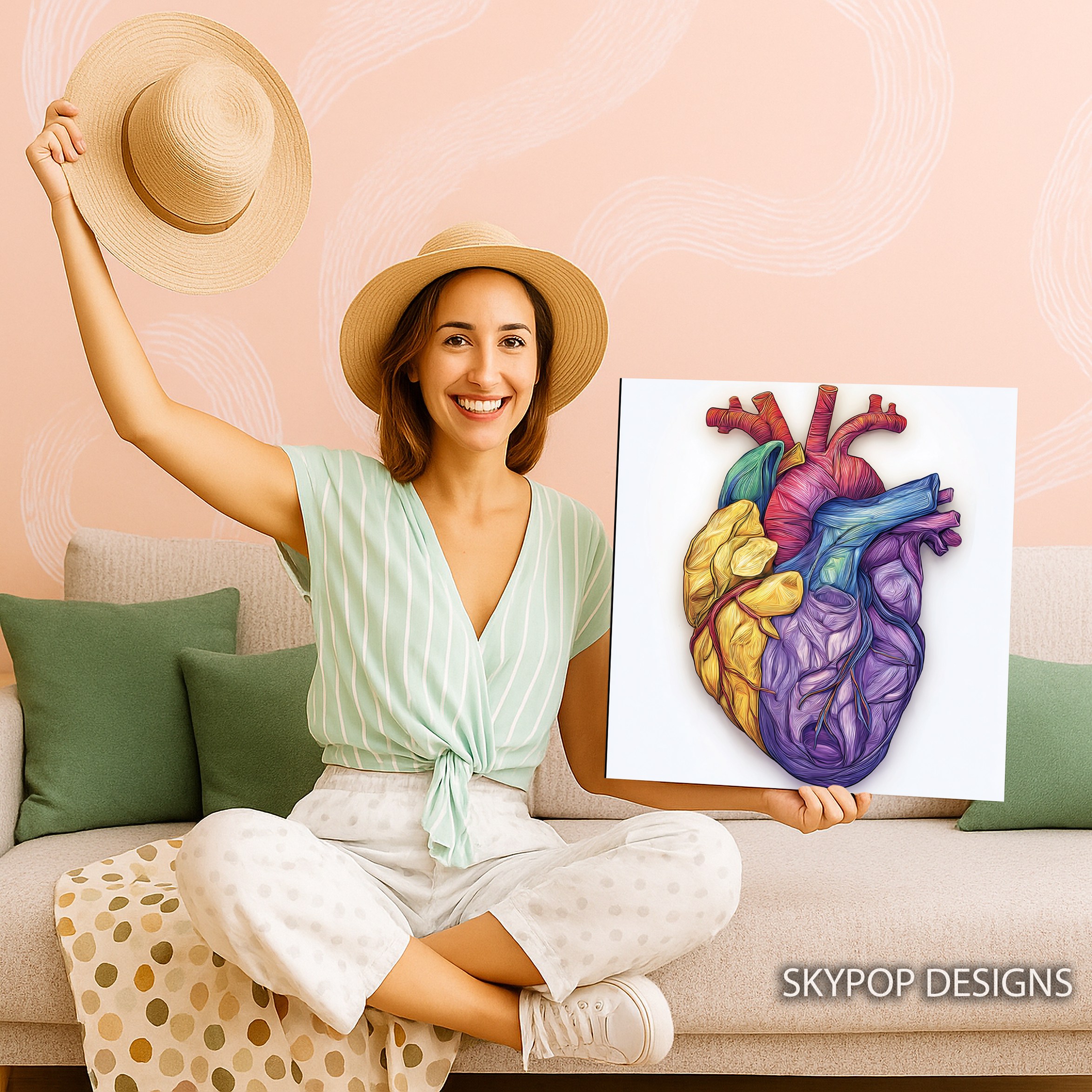 9.jpg Colorful Heart Anatomy Art