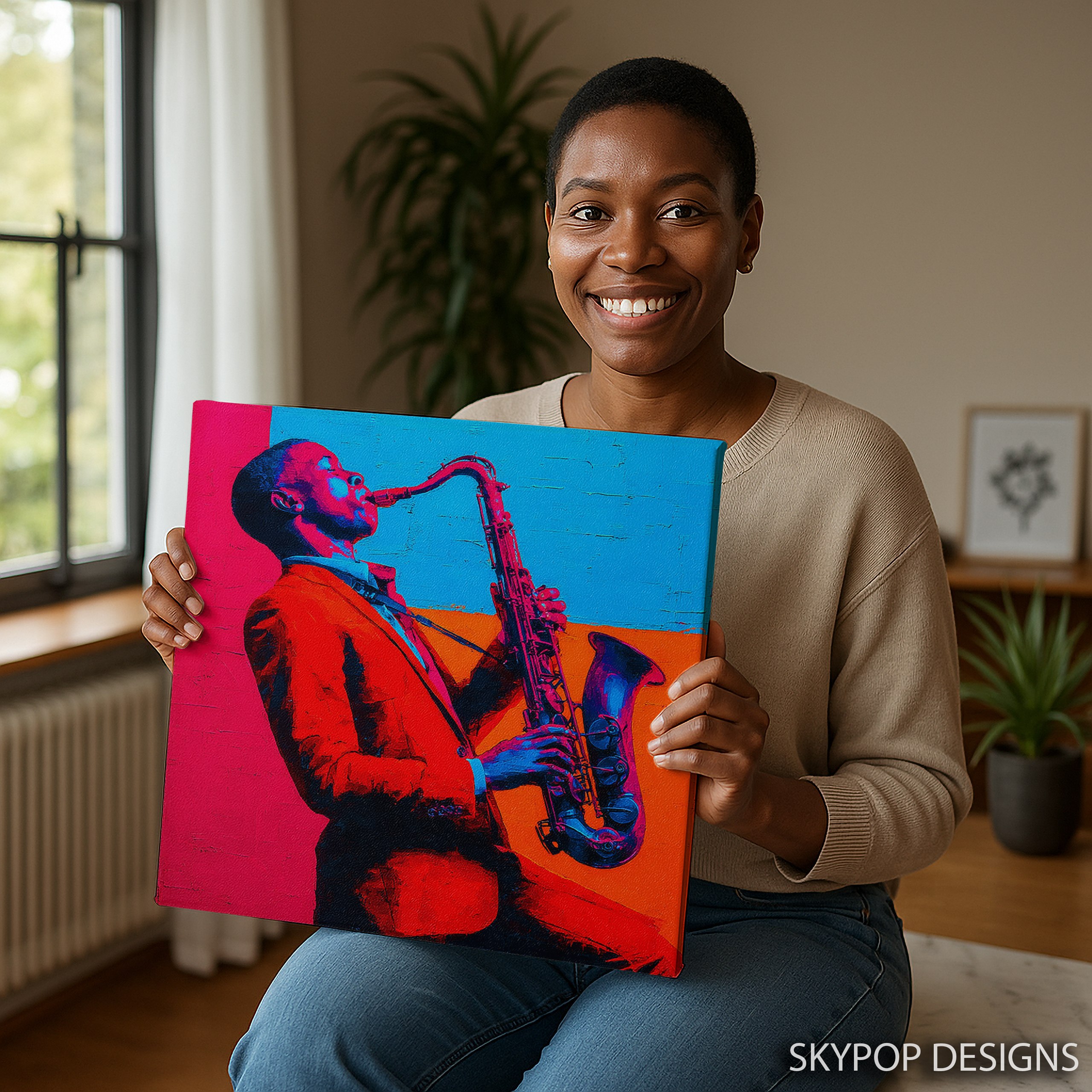9.jpg Jazz Saxophone Player Art