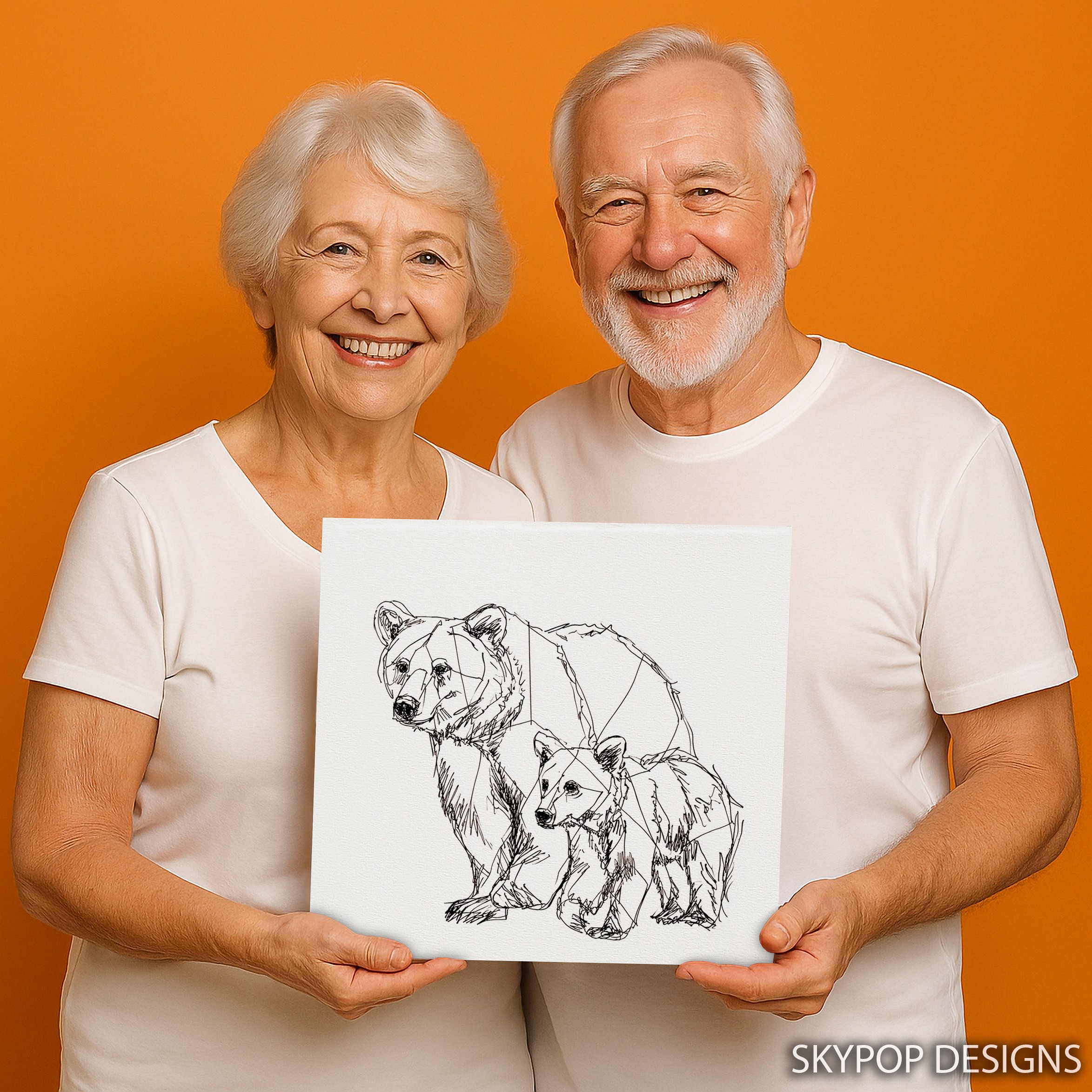 9.jpg Bear and Cub Sketch Art