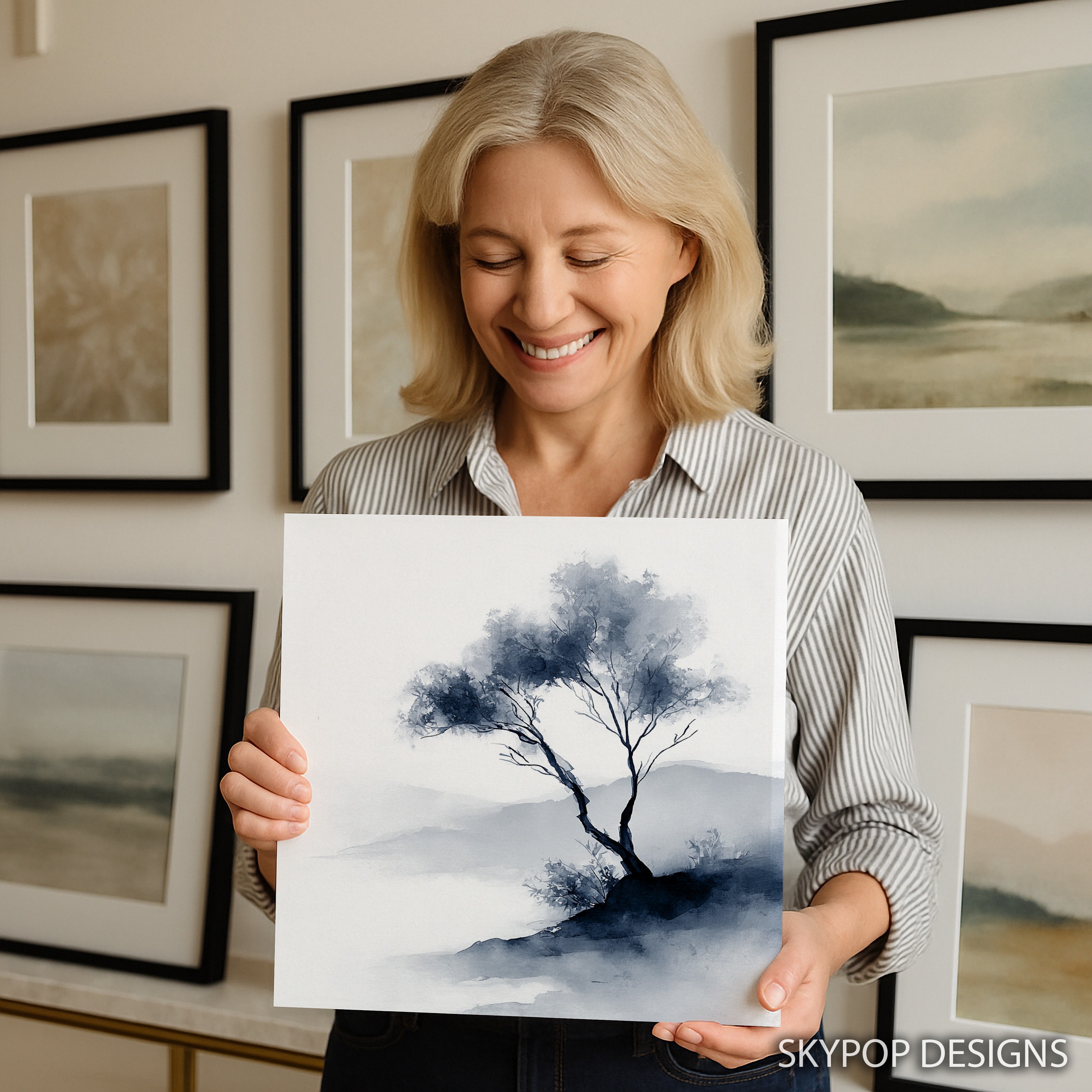 9.jpg Misty Tree Silhouette Art