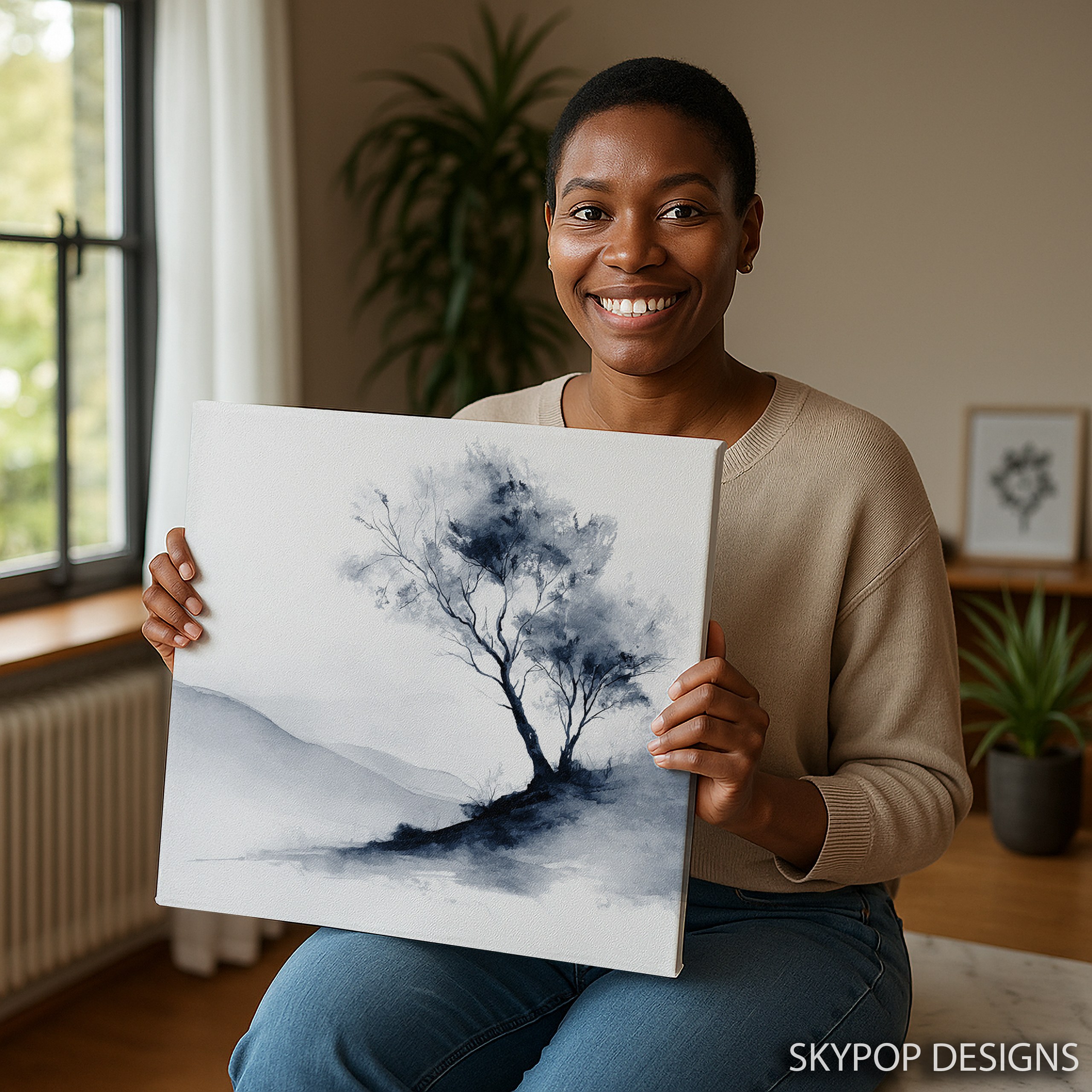 9.jpg Winter Tree Silhouette Art