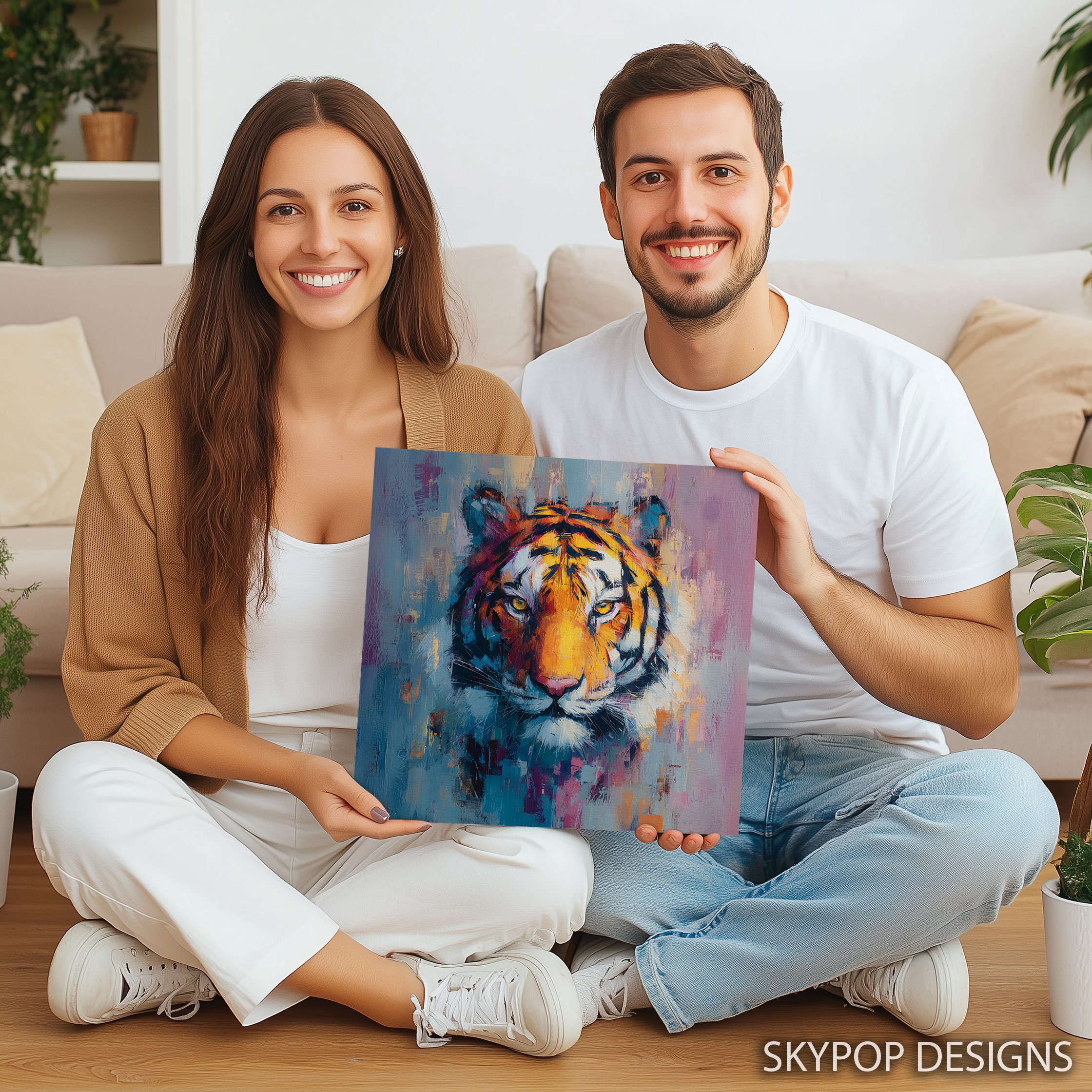 9.jpg Colorful Tiger Art