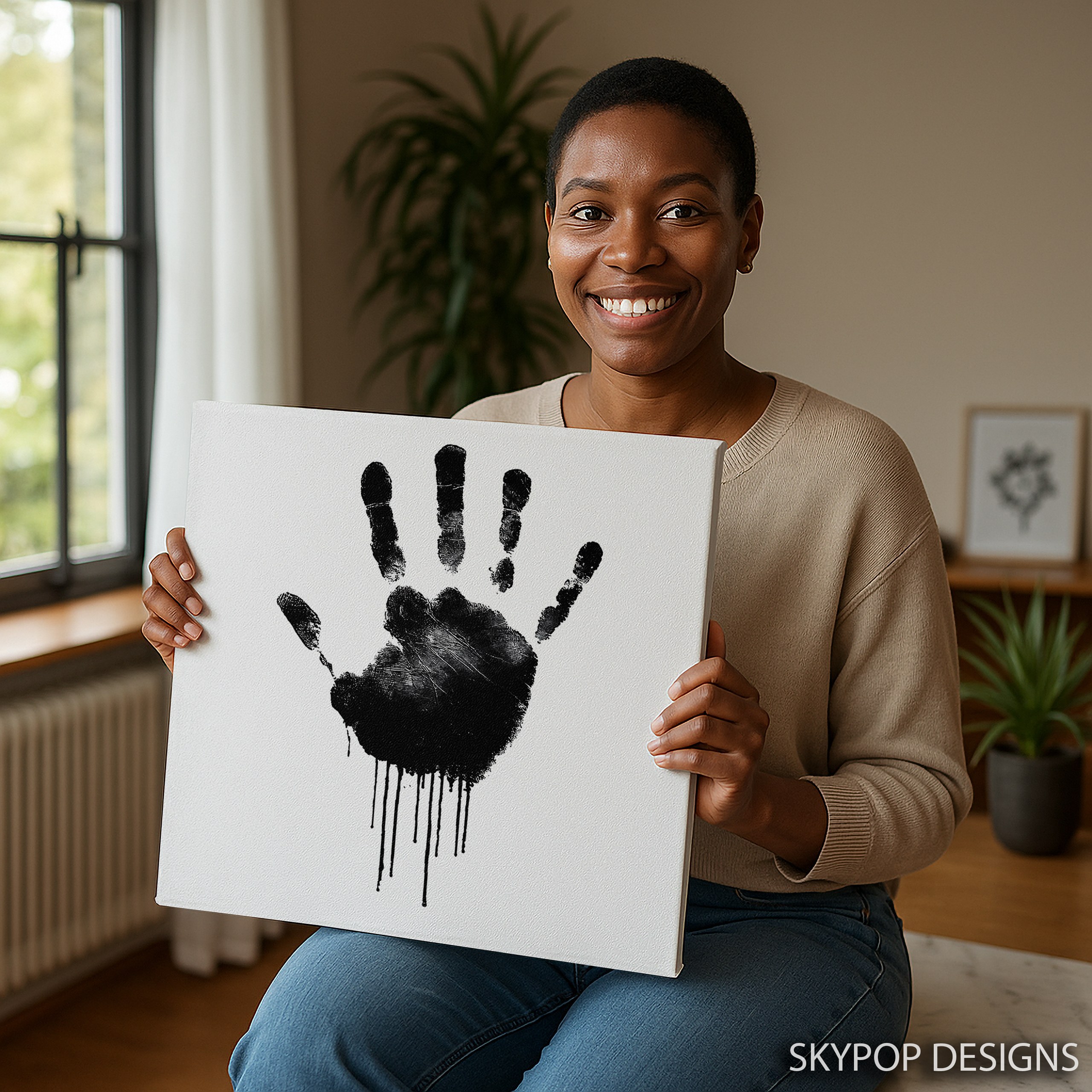 9.jpg Dripping Handprint Art