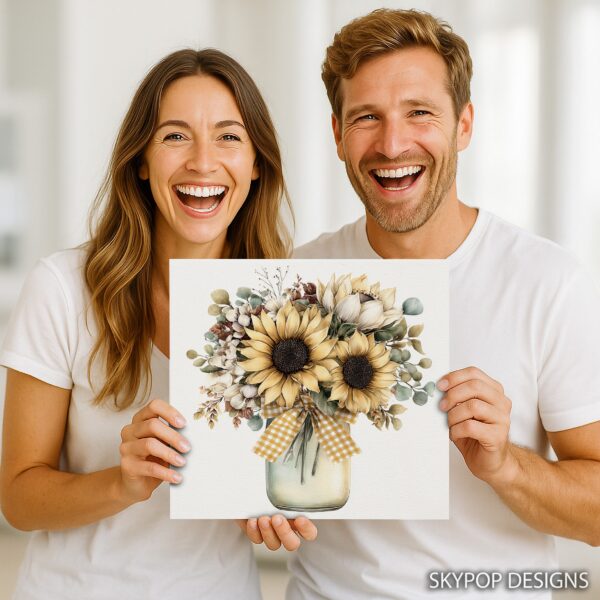 Sunflower Mason Jar Art