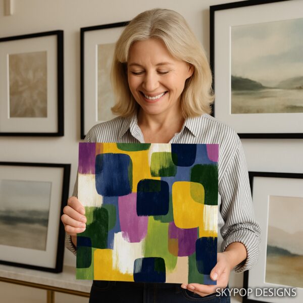 Colorful Geometric Blocks Art