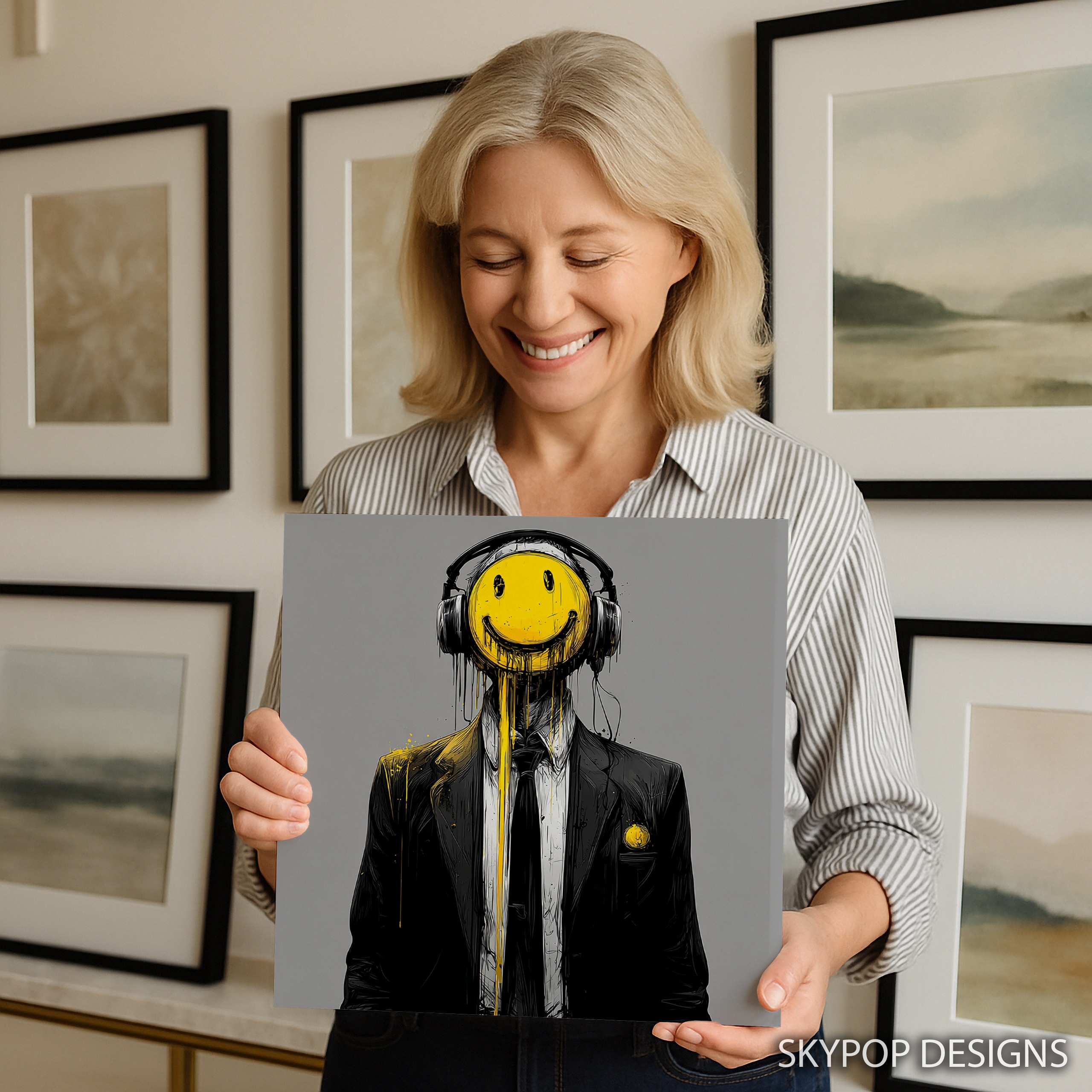 9.jpg Headphone Smiley Face Art
