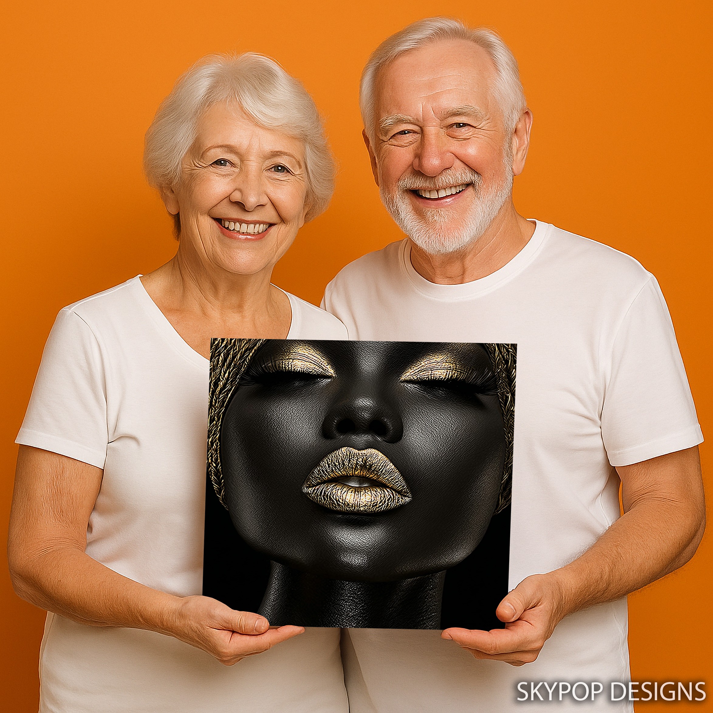 9.jpg Golden Lips Portrait Art