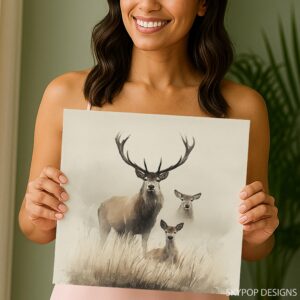 Deer Family Art