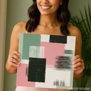 Geometric Pastel Abstract Art