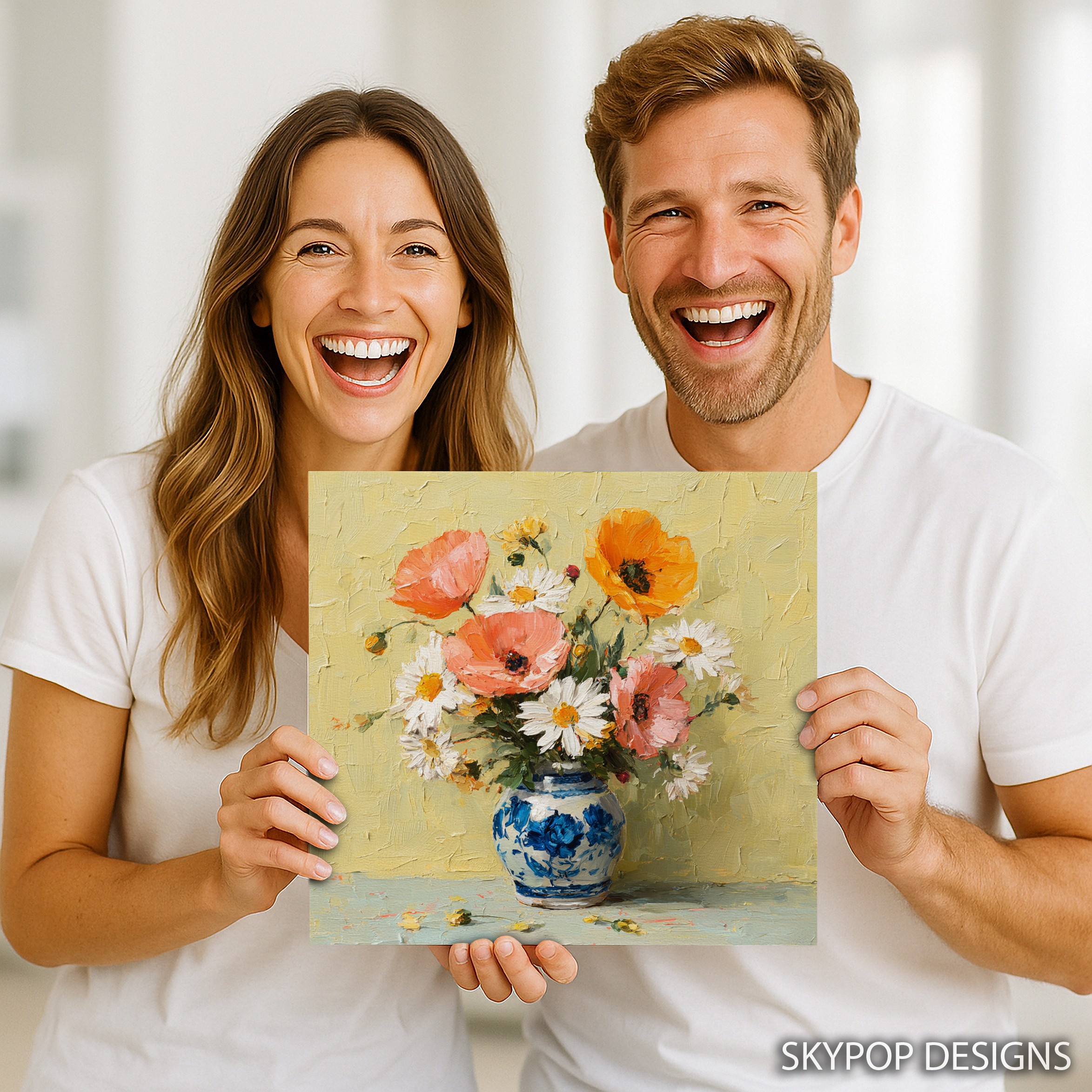 9.jpg Poppy and Daisy Bouquet Art