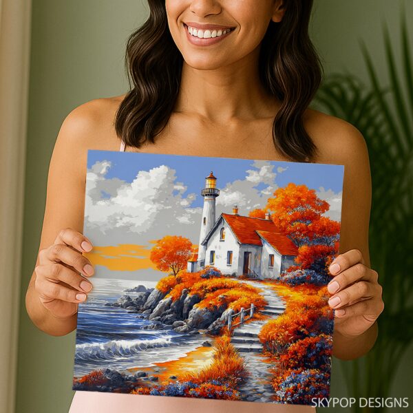 Autumn Lighthouse Art