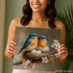 Bluebird Nest Art