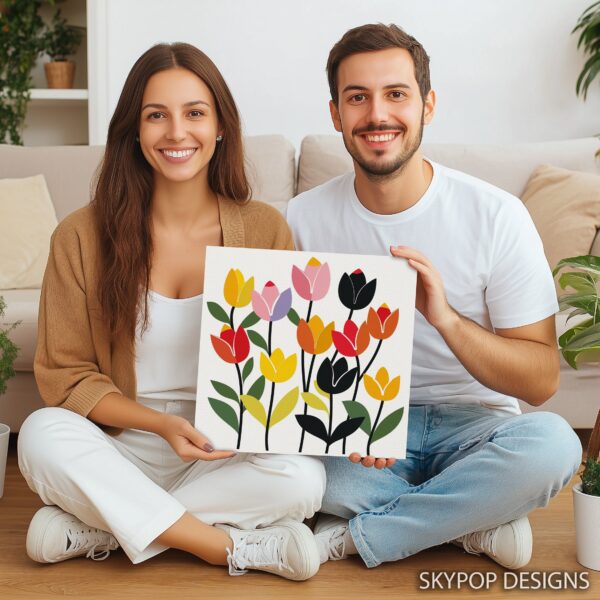 Colorful Tulip Garden Art