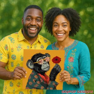 Hipster Chimp Art