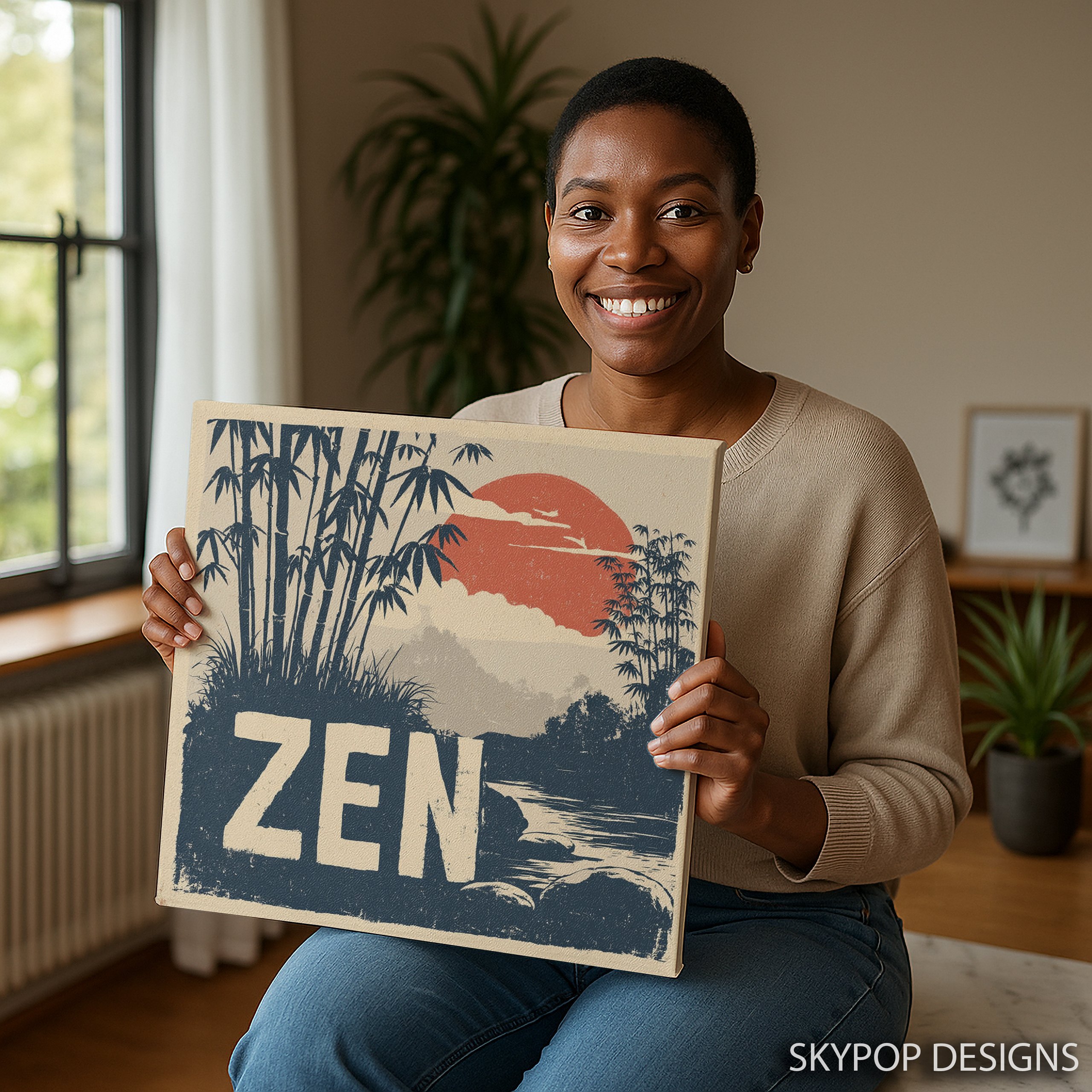 9.jpg Zen Bamboo Sunset Art