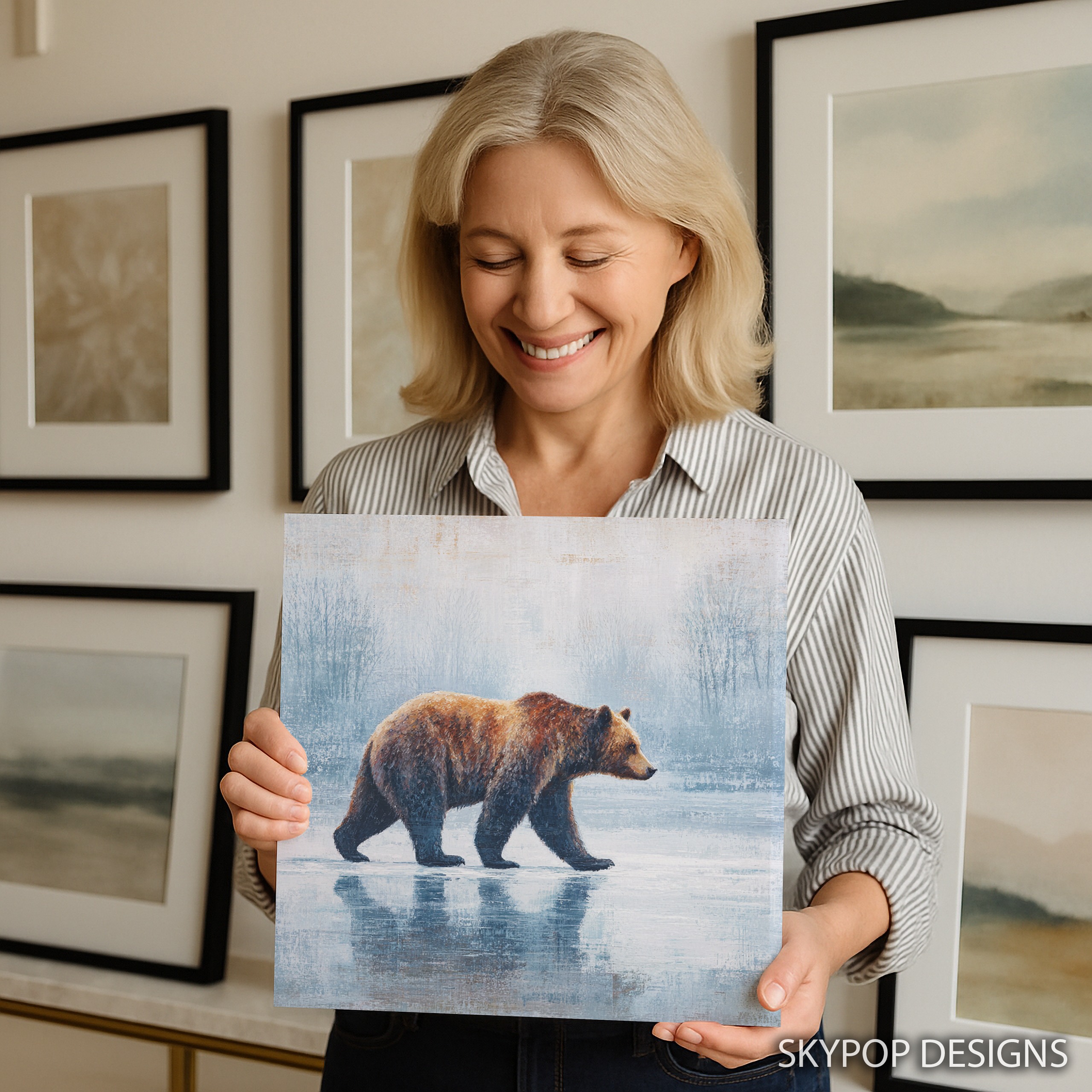 9.jpg Bear Winter Walk Art