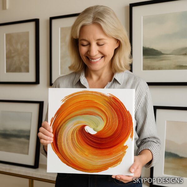 Orange Swirl Art